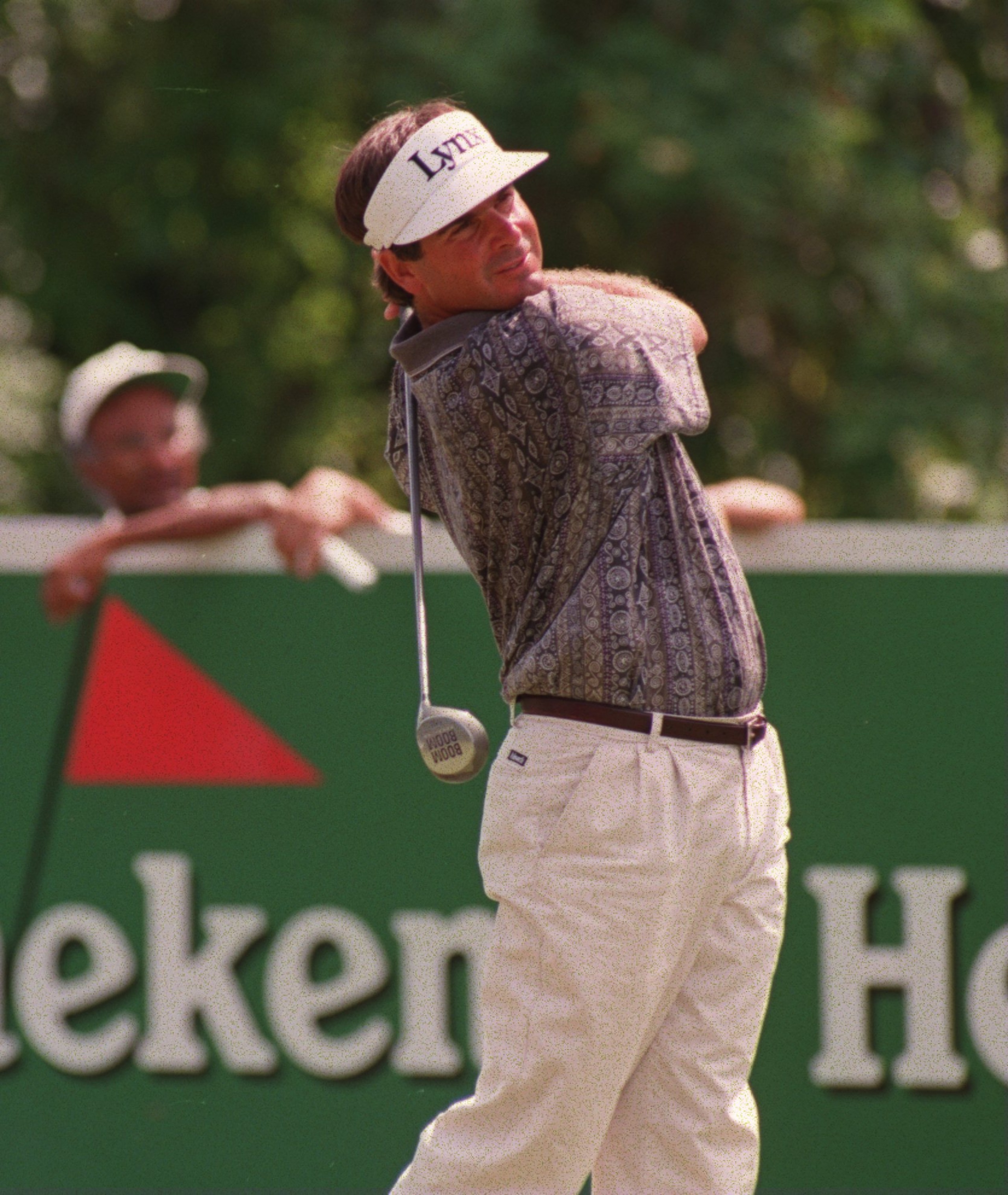 12 NOV 1994:  CURRENT LEADER FRED COUPLES OF THE USA DRIVES OFF THE SIXTH TEE DURING THE THIRD ROUND OF THE 1994 WORLD CUP GOLF BY HEINEKEN AT THE HYATT DORADO BEACH GC, PUERTO RICO.  Mandatory Credit: Phil Cole/ALLSPORT