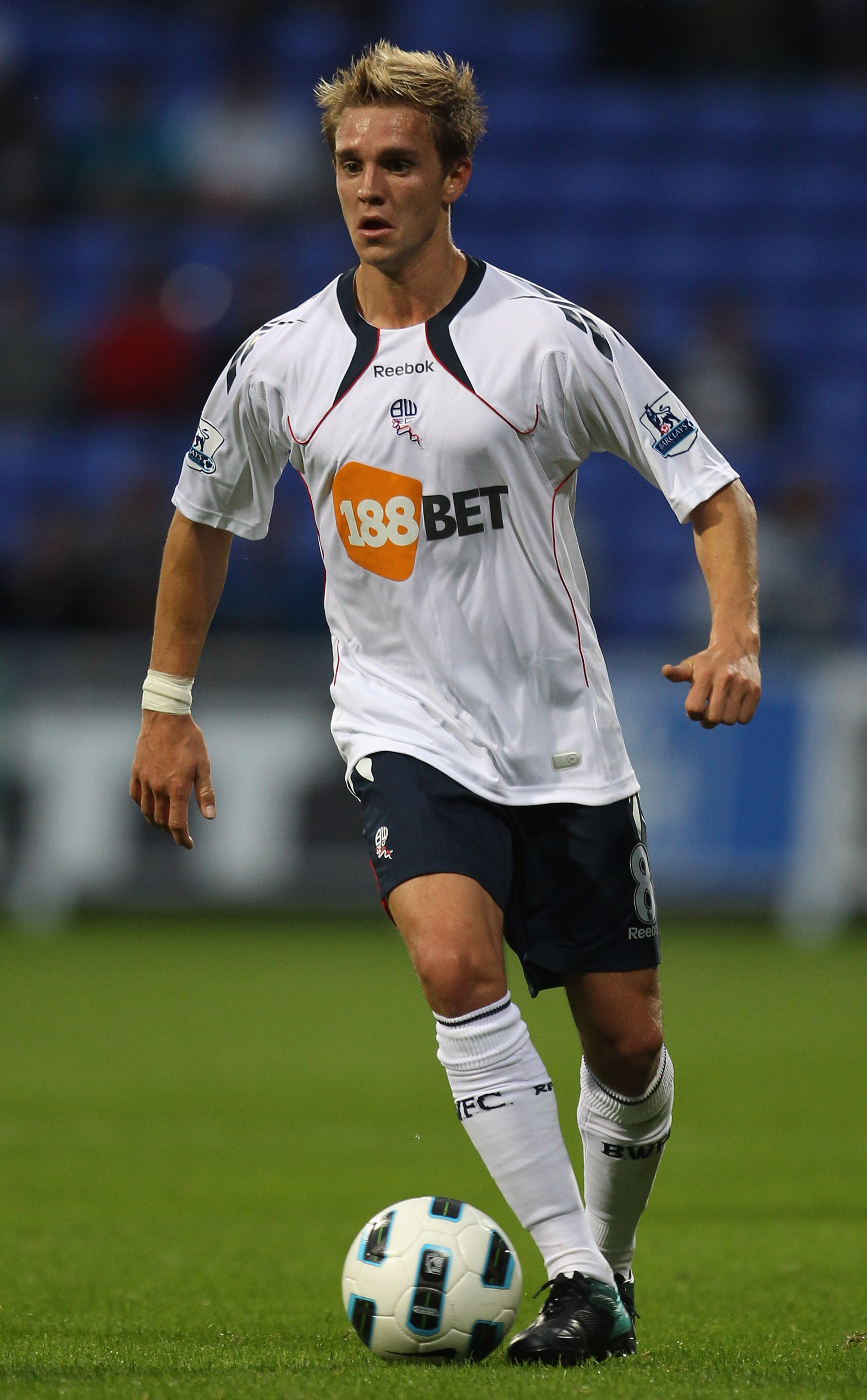 BOLTON, ENGLAND - AUGUST 06:  Stuart Holden of Bolton Wanderers during the pre-season friendly match between Bolton Wanderers and Osasuna at the Reebok Stadium on August 6, 2010 in Bolton, England.  (Photo by Alex Livesey/Getty Images)