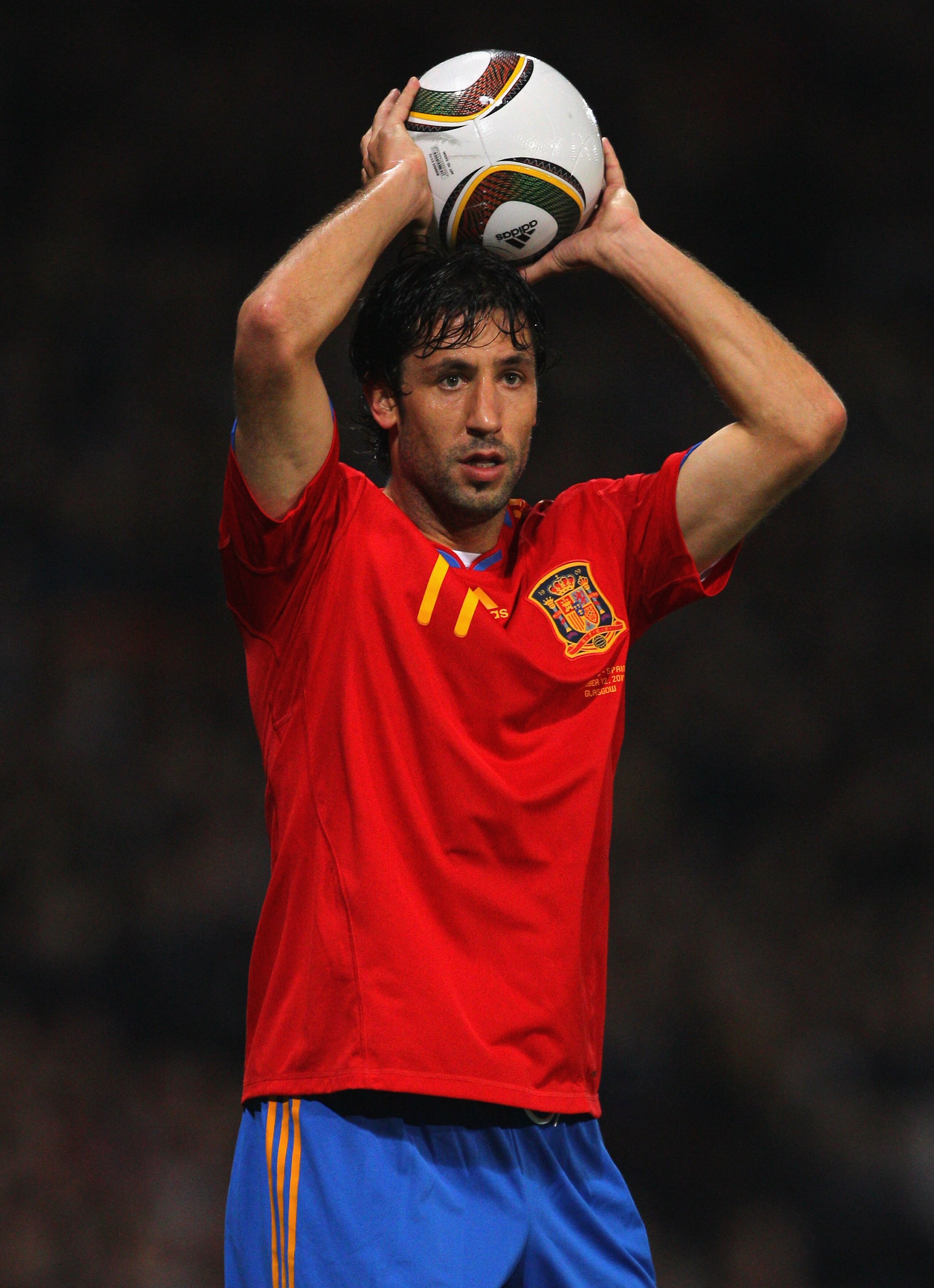 GLASGOW, SCOTLAND - OCTOBER 12:  Joan Capdevila of Spain during the UEFA EURO 2012 Group I qualifying match between Scotland and Spain at Hampden Park on October 12, 2010 in Glasgow, Scotland.  (Photo by Clive Rose/Getty Images)
