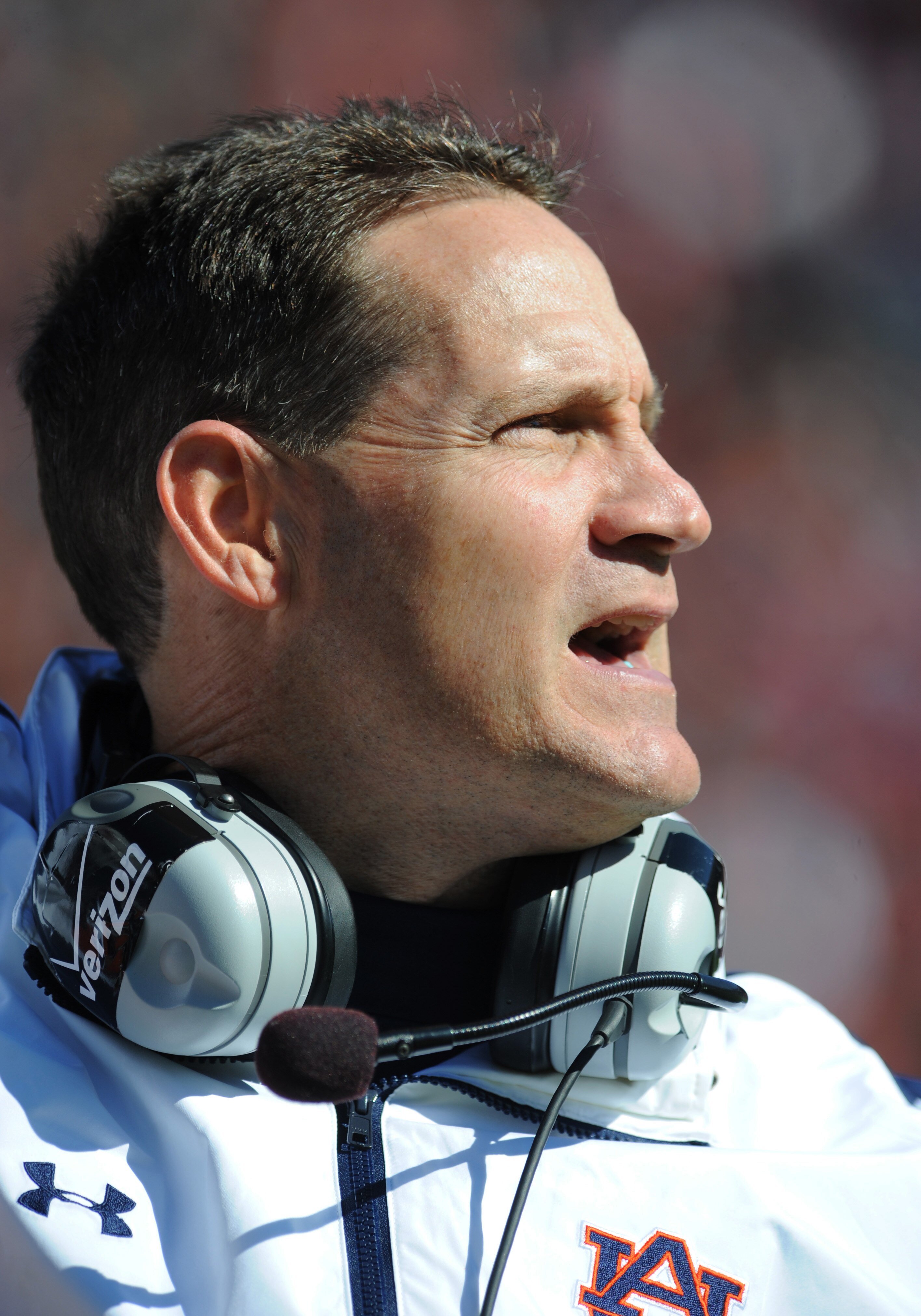 AUBURN, AL - NOVEMBER 06:  Coach Gene Chizik of the Auburn Tigers directs play against the Chattanooga Mocs November 6, 2010 at Jordan-Hare Stadium in Auburn, Alabama.  (Photo by Al Messerschmidt/Getty Images)