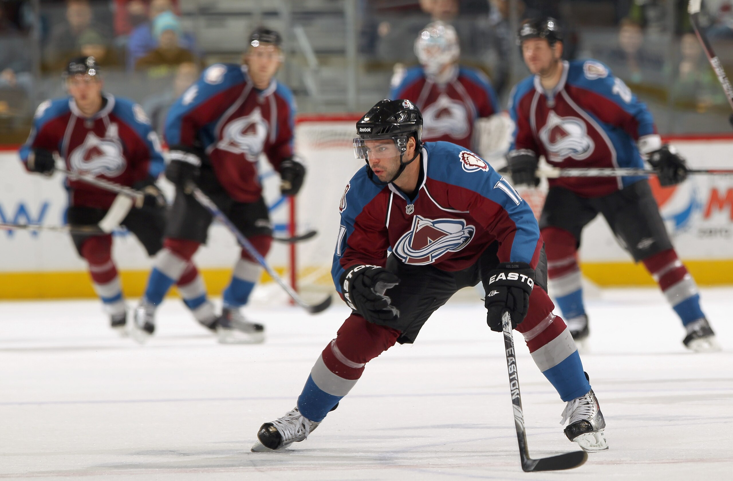 DENVER - NOVEMBER 09:  Philippe Dupuis #11 of the Colorado Avalanche skates against the Calgary Flames at Pepsi Center on November 9, 2010 in Denver, Colorado. The Flames defeated the Avalanche 4-2.  (Photo by Doug Pensinger/Getty Images)
