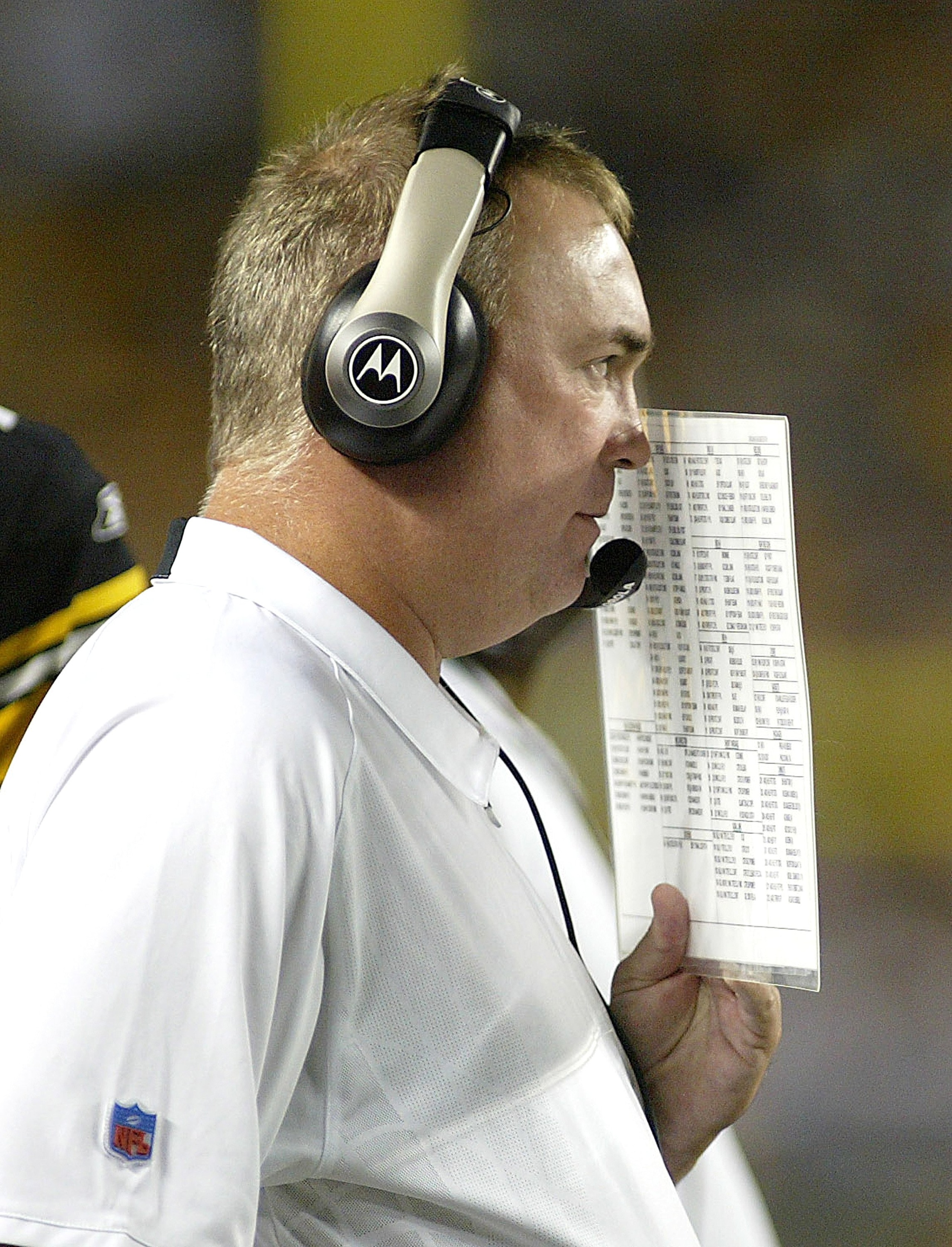 PITTSBURGH, PA- AUGUST 31: Mark Whipple, quarterbacks coach of the Pittsburgh Steelers watches play against the Carolina Panthers on August 31, 2006 at Heinz Field in Pittsburgh, PA. (Photo by Rick Stewart/Getty Images)