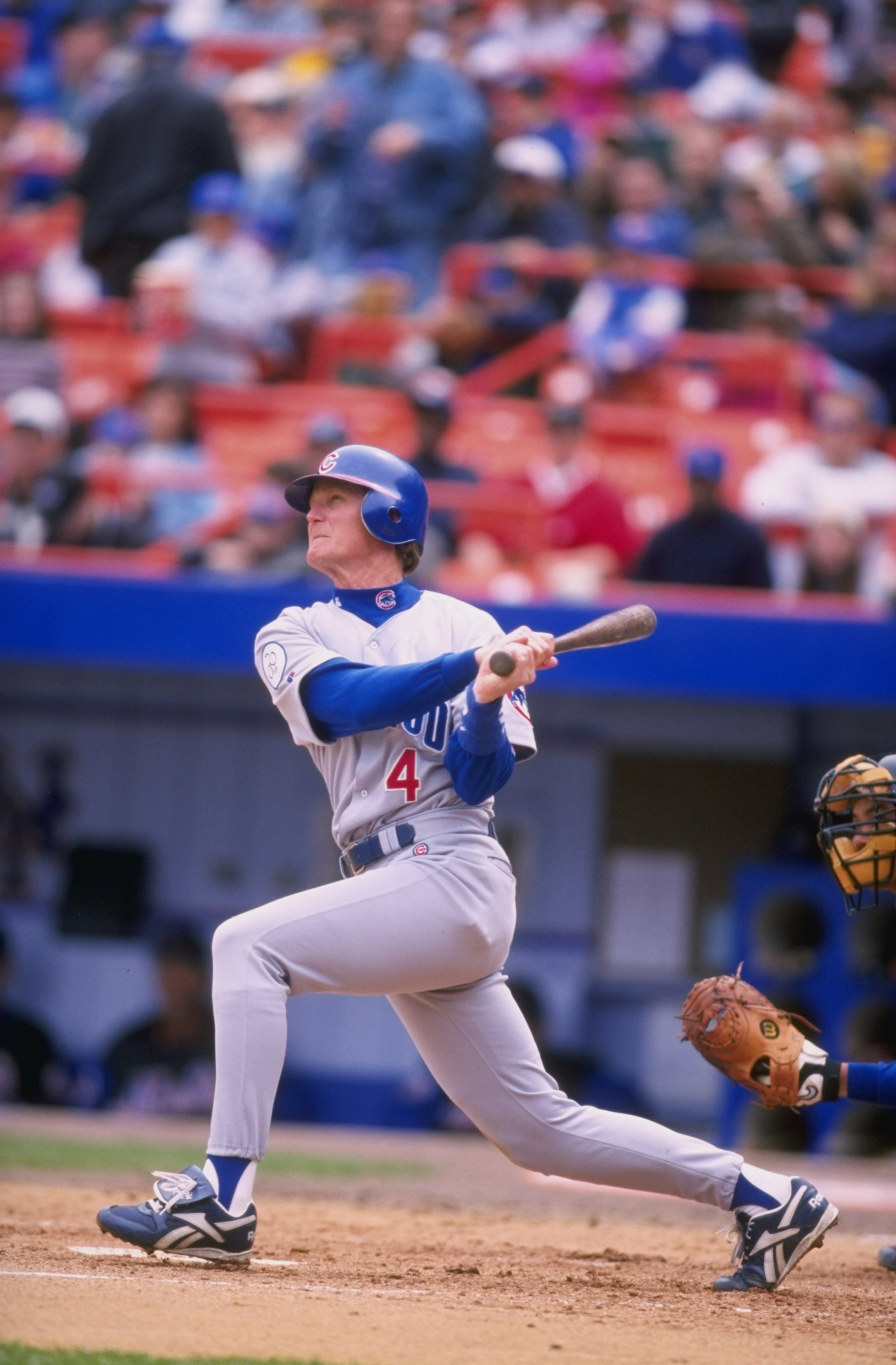 16 Apr 1998:  Infielder Jeff Blauser of the Chicago Cubs in action during a game against the New York Mets at Shea Stadium in Flushing, New York.  The Cubs defeated the Mets 8-4. Mandatory Credit: David Seelig  /Allsport