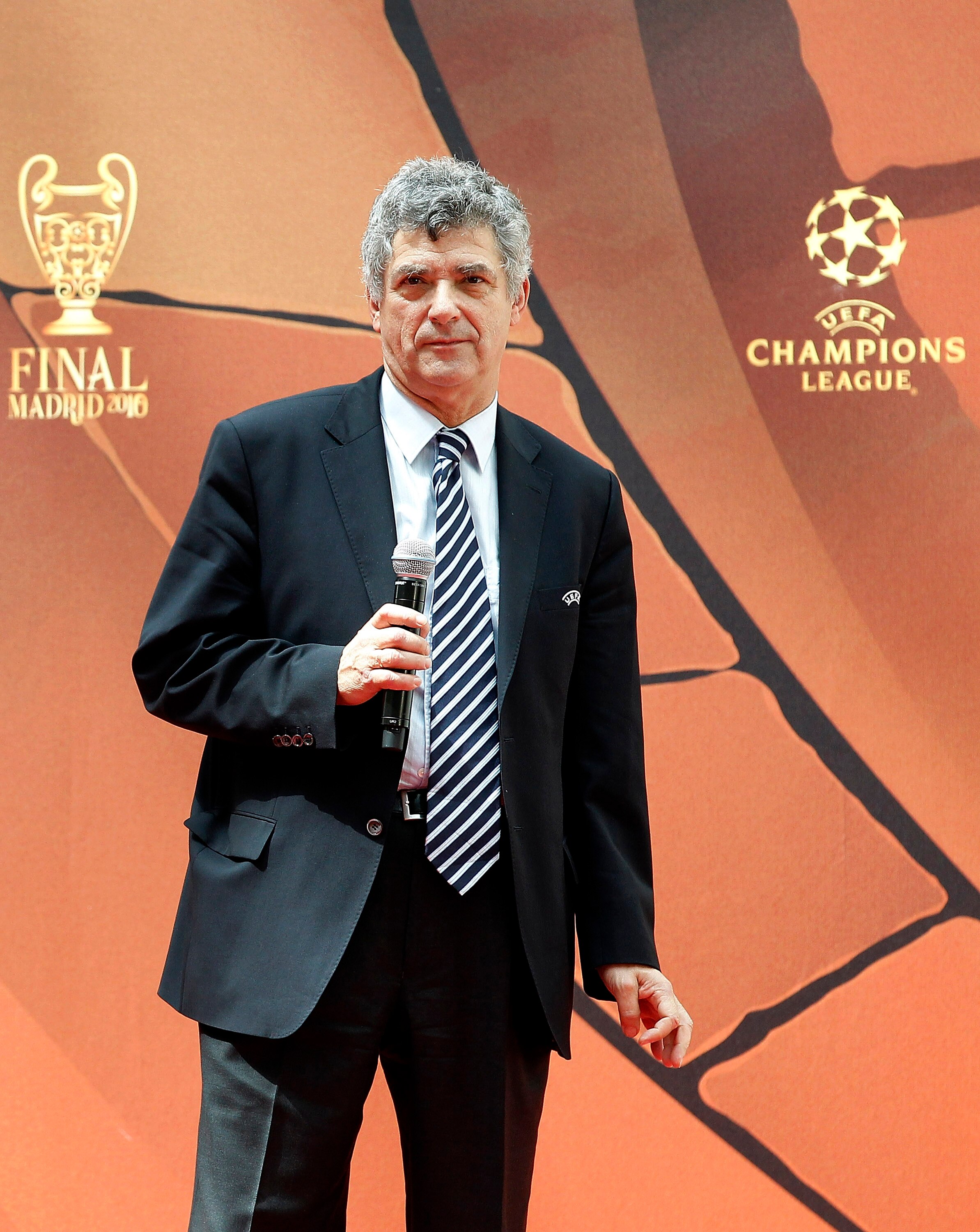 MADRID, SPAIN - APRIL 16: Angel Maria Villar, vice president of UEFA speaks during the UEFA Champions League trophy handover ceremony at Palacio de Cibeles on April 16, 2010 in Madrid, Spain. (Photo by Angel Martinez/Getty Images)