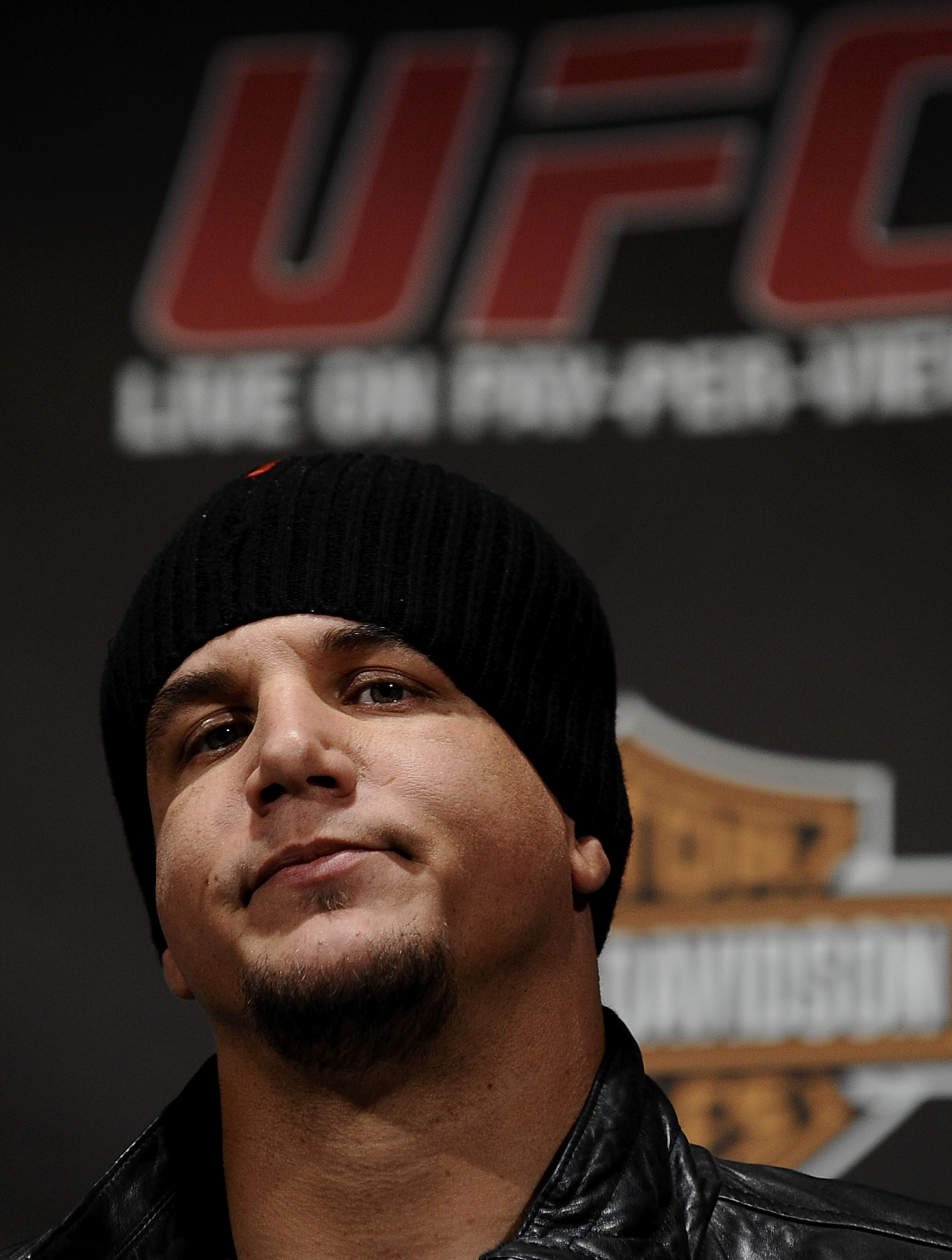 NEW YORK - MARCH 24: Frank Mir of Las Vegas, Nevada speaks at a press conference for UFC 111 at Radio City Music Hall on March 24, 2010 in New York City. Mir will face Shane Carwin of Denver, Colorado in the INterim heavyweight title bout. (Photo by Je NEW YORK - MARCH 24: Frank Mir of Las Vegas, Nevada speaks at a press conference for UFC 111 at Radio City Music Hall on March 24, 2010 in New York City. Mir will face Shane Carwin of Denver, Colorado in the INterim heavyweight title bout. (Photo by Je