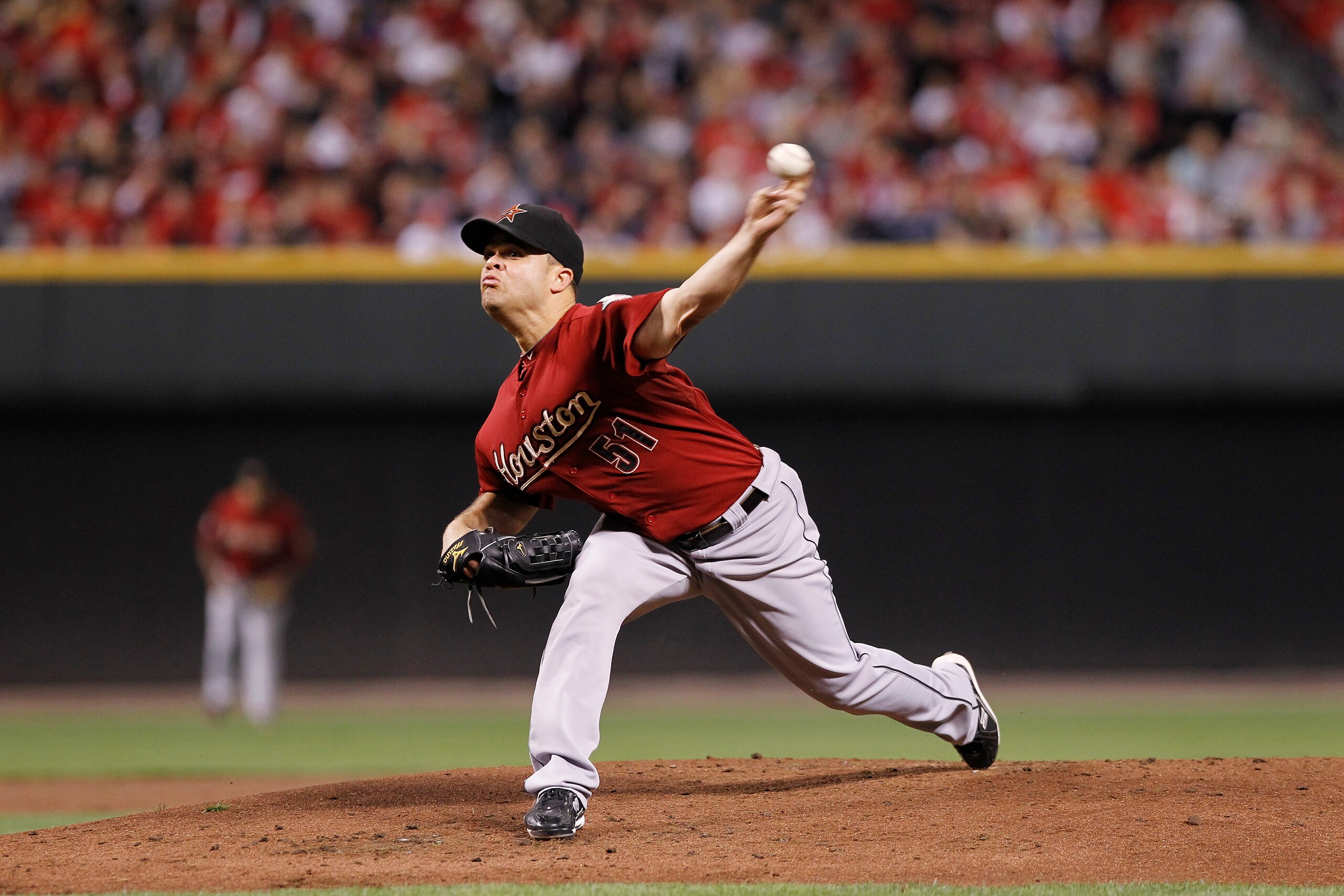 CINCINNATI, OH - SEPTEMBER 28: Wandy Rodriguez #51 of the Houston Astros pitches against the Cincinnati Reds at Great American Ball Park on September 28, 2010 in Cincinnati, Ohio. The Reds won 3-2 to clinch the NL Central Division title. (Photo by Joe Rob CINCINNATI, OH - SEPTEMBER 28: Wandy Rodriguez #51 of the Houston Astros pitches against the Cincinnati Reds at Great American Ball Park on September 28, 2010 in Cincinnati, Ohio. The Reds won 3-2 to clinch the NL Central Division title. (Photo by Joe Rob