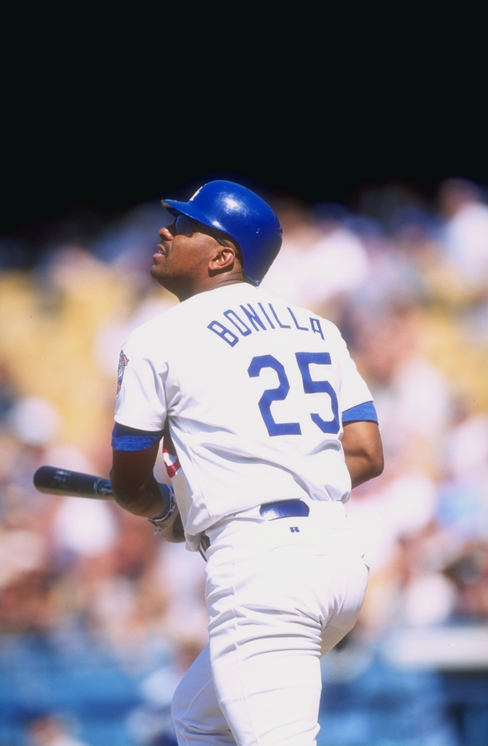 13 Jun 1998:  Bobby Bonilla #25 of the Los Angeles Dodgers in action during a game against the Colorado Rockies at the Dodger Stadium in Los Angeles, California.  The Rockies defeated the Dodgers 4-2. Mandatory Credit: Vincent Laforet  /Allsport