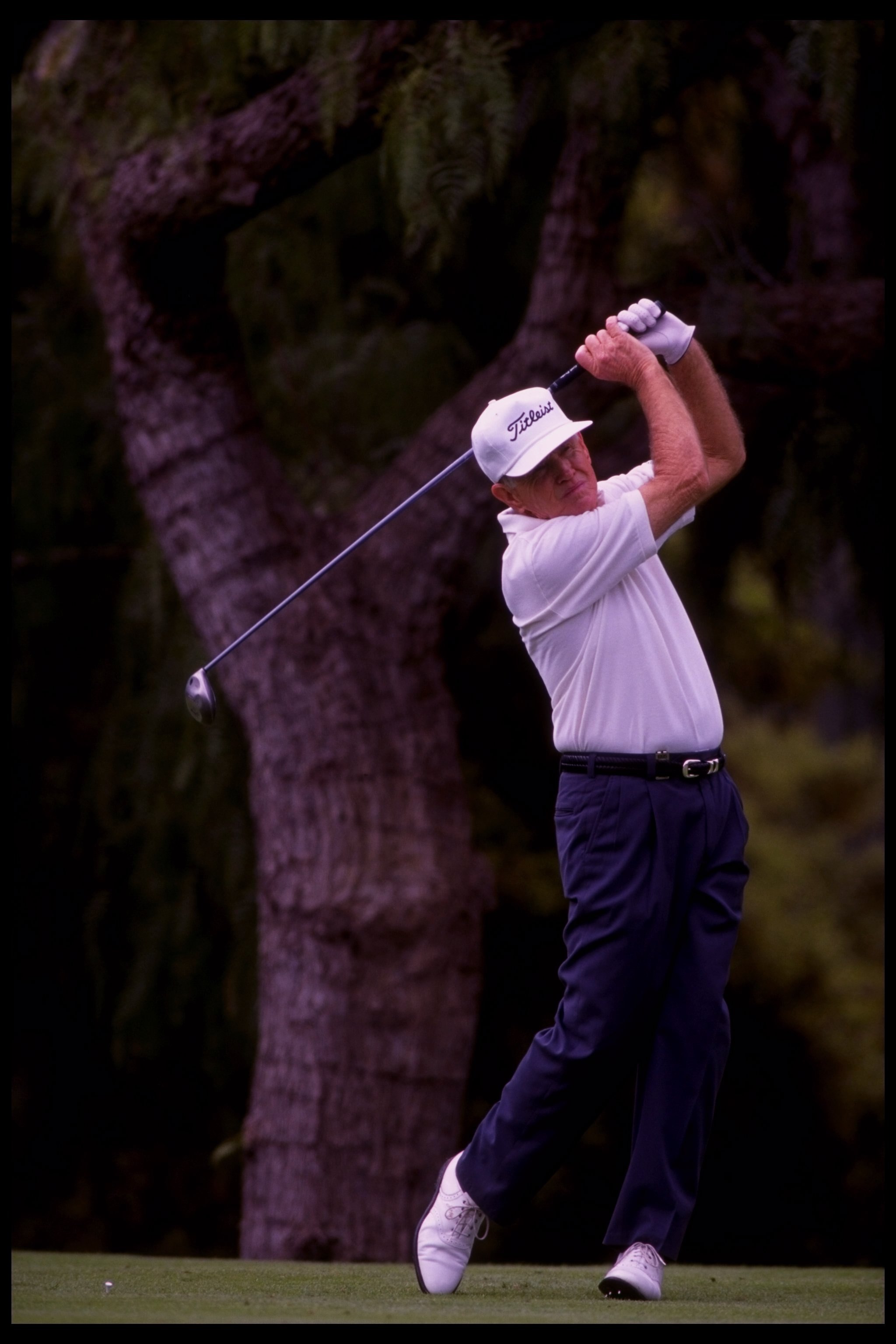 4 MAR 1995:  Gene Littler drives a ball during the FHP Health Care Classic held at Ojai Valley Inn and Country Club in Ojai, California.,Mandatory Credit: Jon Cuban  /Allsport
