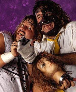 Mr Socko and Head... Oh! There's also Al Snow and Mankind.