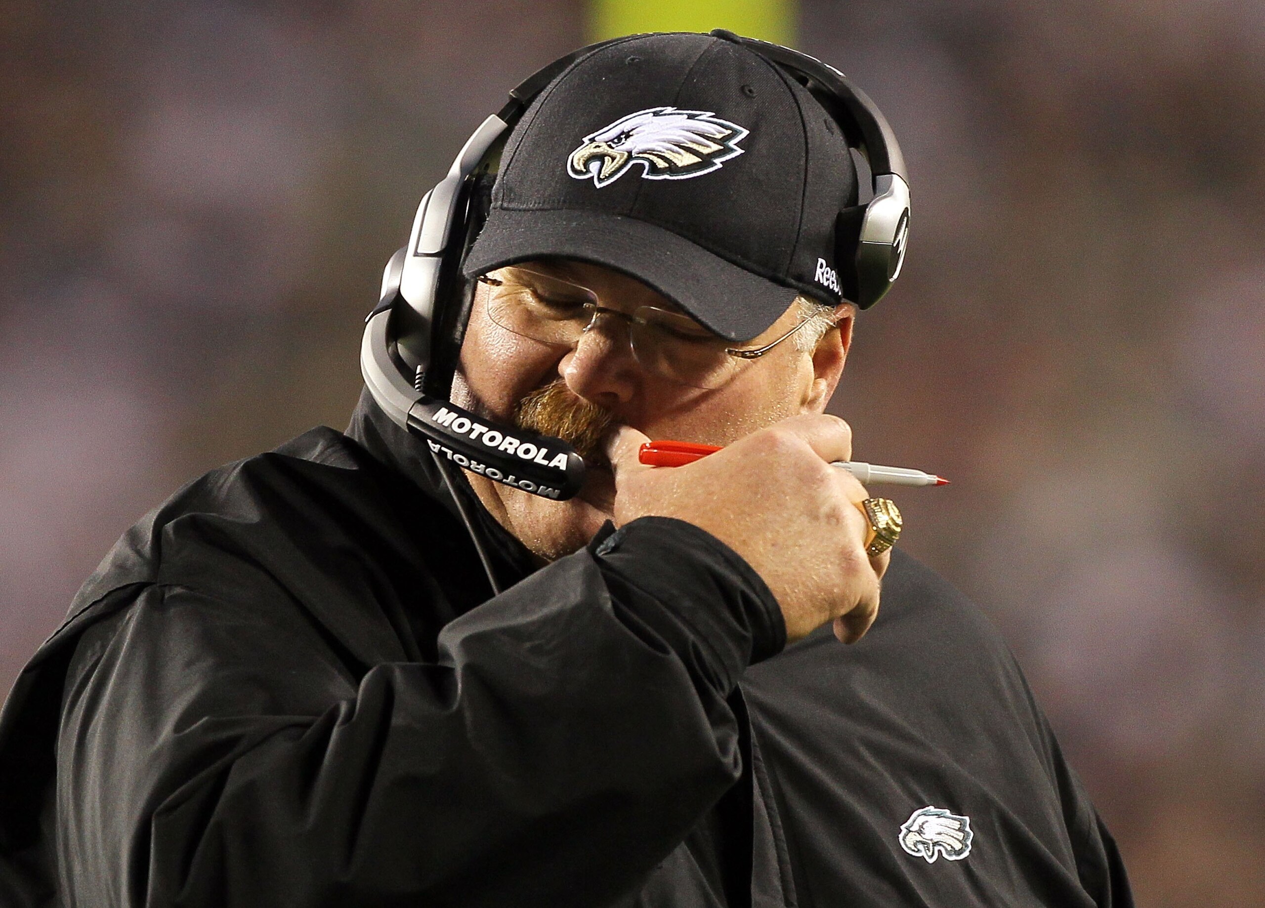 PHILADELPHIA - NOVEMBER 07:  Head coach Andy Reid of the Philadelphia Eagles against the Indianapolis Colts on November 7, 2010 at Lincoln Financial Field in Philadelphia, Pennsylvania.  (Photo by Jim McIsaac/Getty Images)