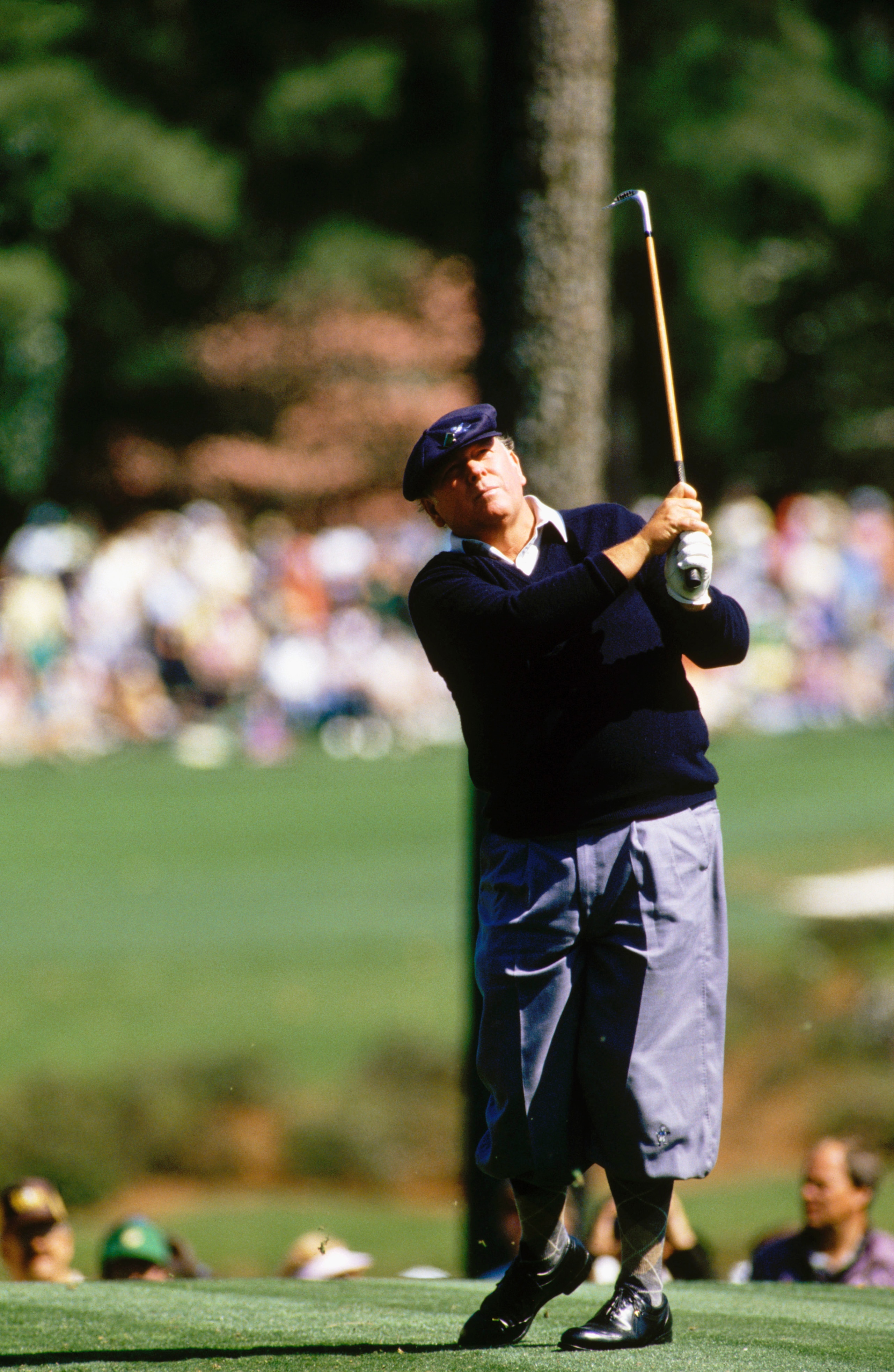 AUGUSTA,GA - APRIL 14: Billy Casper of USA during the final round of the Masters, held at The Augusta National Golf Club on April 14, 1985 in Augusta, GA.  (Photo by David Cannon/Getty Images)