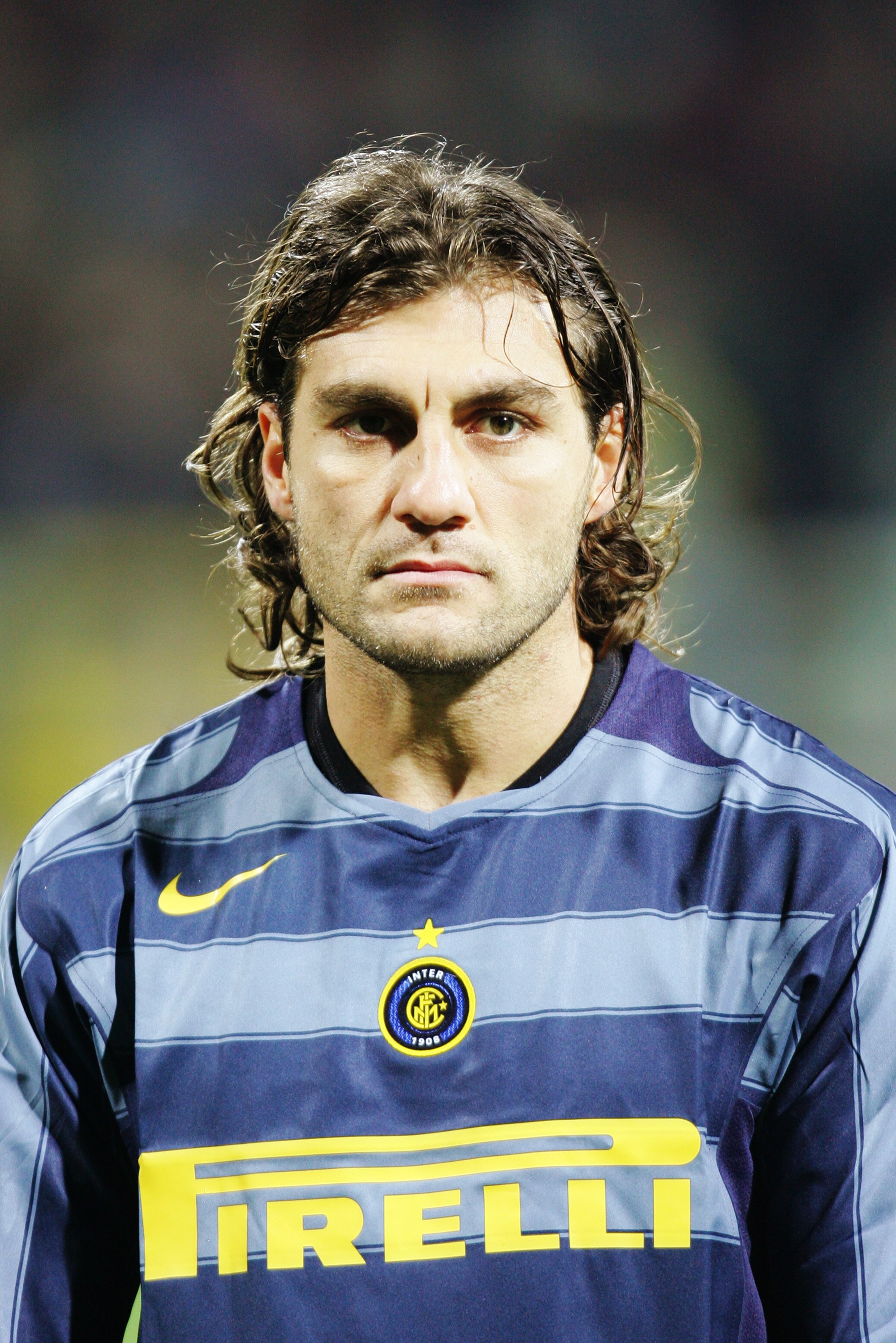 BREMEN, GERMANY - NOVEMBER 24:  A portrait of Christian Vieri of Inter Milan prior to the UEFA Champions League group G match between Werder Bremen and Inter Milan at The Weser Stadium on November 24, 2004 in Bremen, Germany.  (Photo by Stuart Franklin/Ge