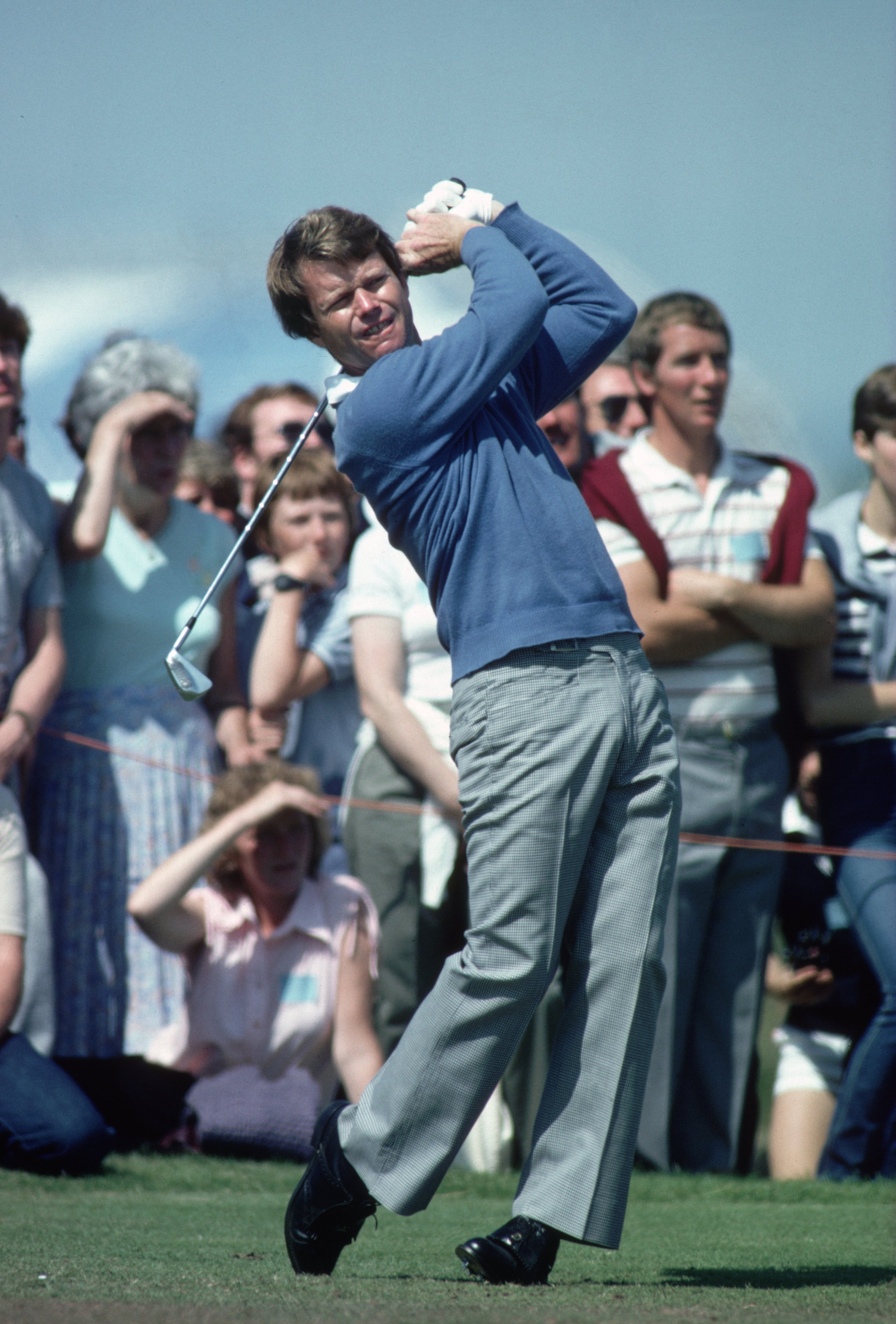 18 Jul 1982:  Tom Watson of the USA in action during the British Open played at Royal Troon in Scotland \ Mandatory Credit: Bob Martin /Allsport