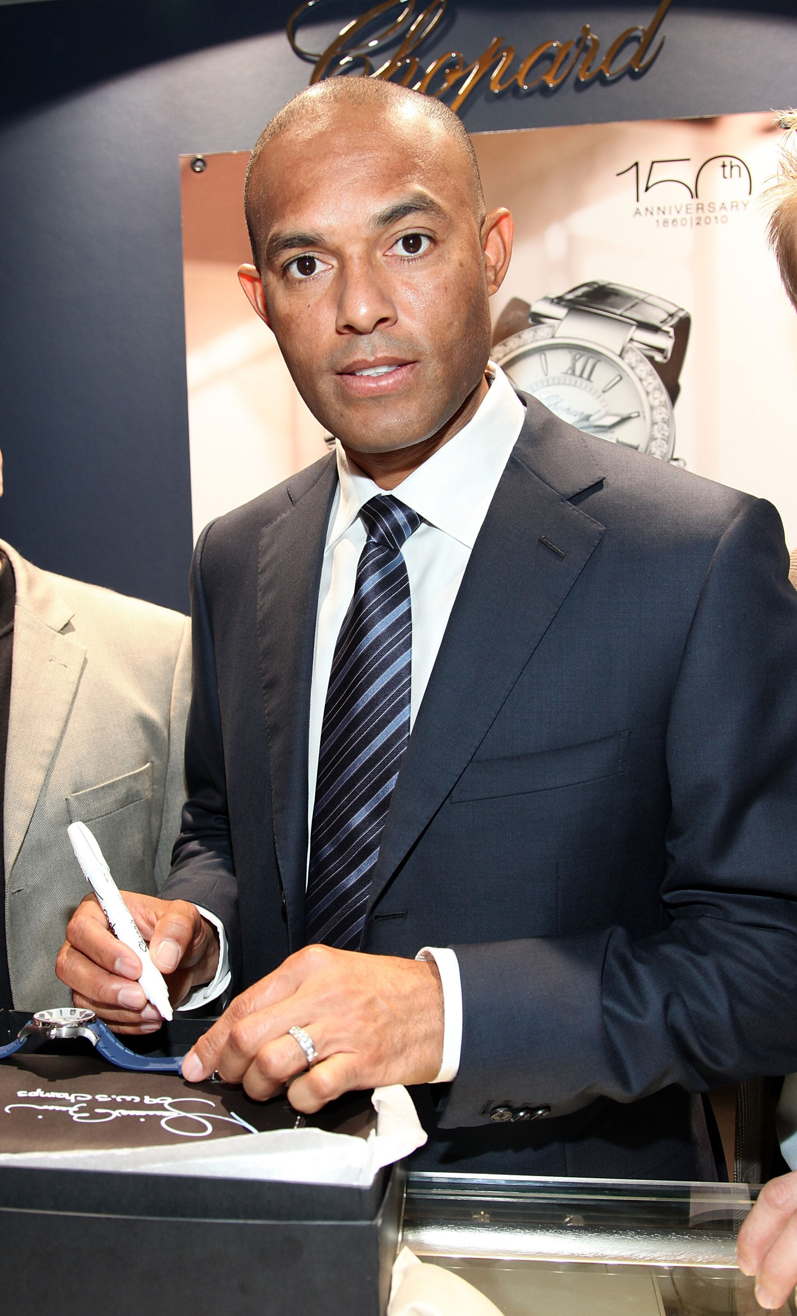 GREENWICH, CT - NOVEMBER 12: Major League Baseball Players, Including New York Yankees Closer Mariano Rivera Make Appearance at Manfredi Jewels on November 12, 2010 in Greenwich, Connecticut. (Photo by Donald Bowers/Getty Images for Manfredi Jewels) GREENWICH, CT - NOVEMBER 12: Major League Baseball Players, Including New York Yankees Closer Mariano Rivera Make Appearance at Manfredi Jewels on November 12, 2010 in Greenwich, Connecticut. (Photo by Donald Bowers/Getty Images for Manfredi Jewels)