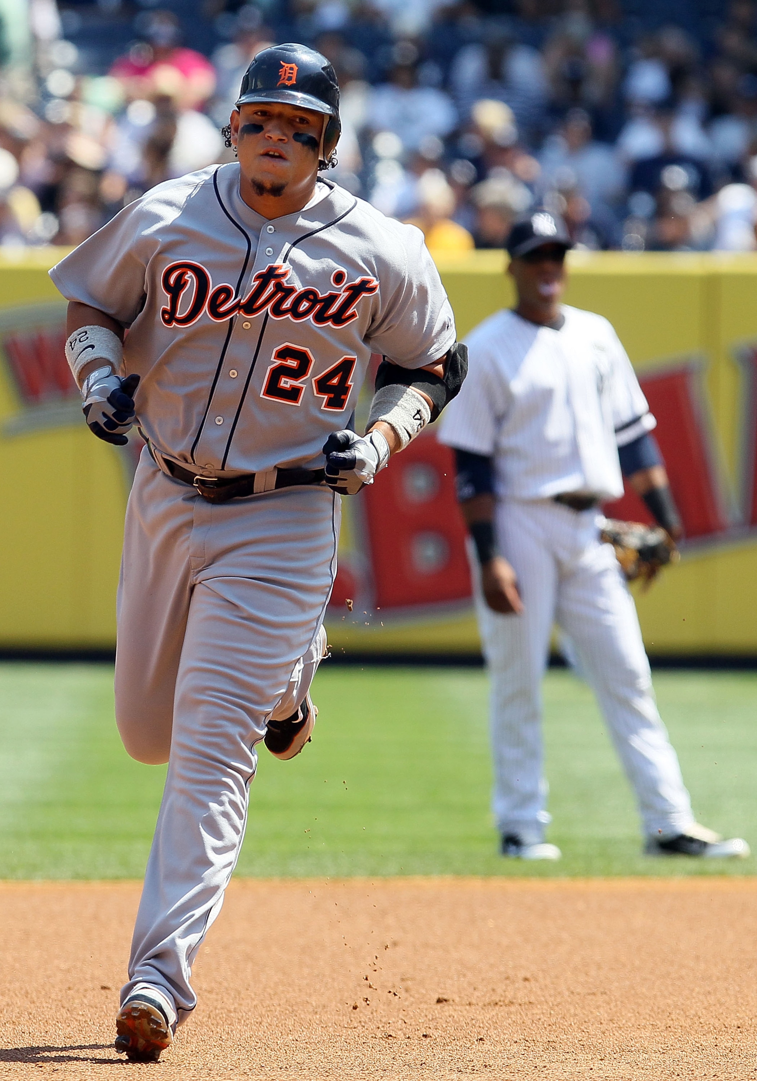NEW YORK - AUGUST 19: Miguel Cabrera #24 of the Detroit Tigers runs the bases after his first inning two run home run against the New York Yankees on August 19, 2010 at Yankee Stadium in the Bronx borough of New York City. (Photo by Jim McIsaac/Getty Im NEW YORK - AUGUST 19: Miguel Cabrera #24 of the Detroit Tigers runs the bases after his first inning two run home run against the New York Yankees on August 19, 2010 at Yankee Stadium in the Bronx borough of New York City. (Photo by Jim McIsaac/Getty Im