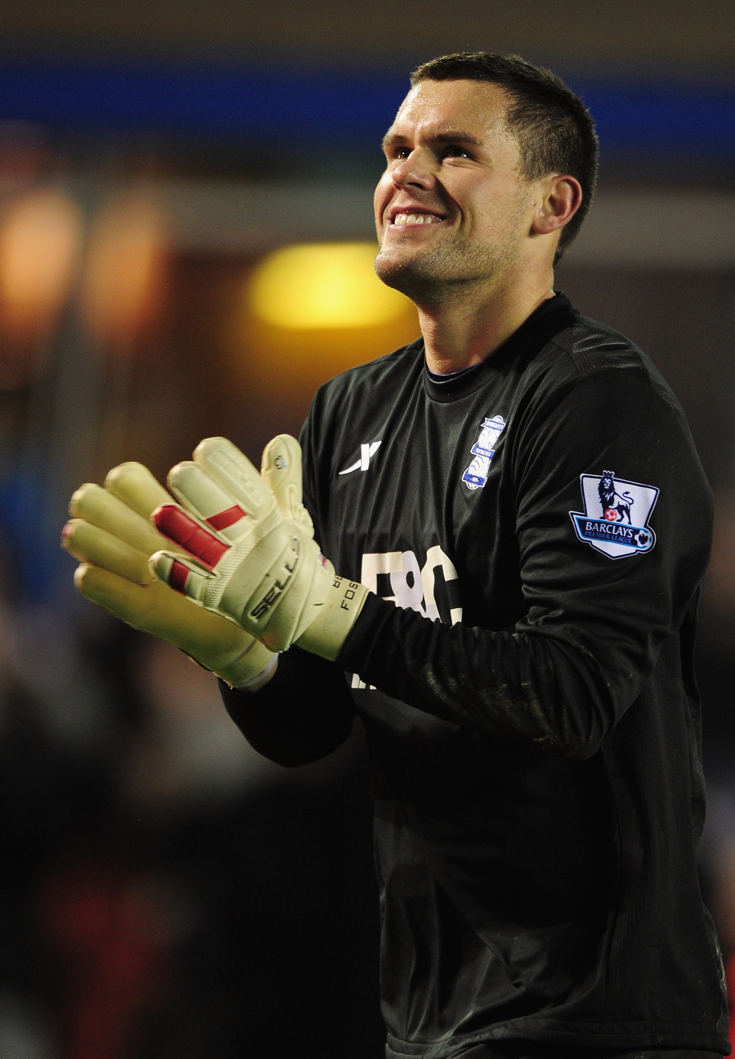 BIRMINGHAM, ENGLAND - NOVEMBER 20:  Ben Foster of Birmingham City celebrates victory after the Barclays Premier League match between Birmingham City and Chelsea at St Andrews on November 20, 2010 in Birmingham, England.  (Photo by Shaun Botterill/Getty Im