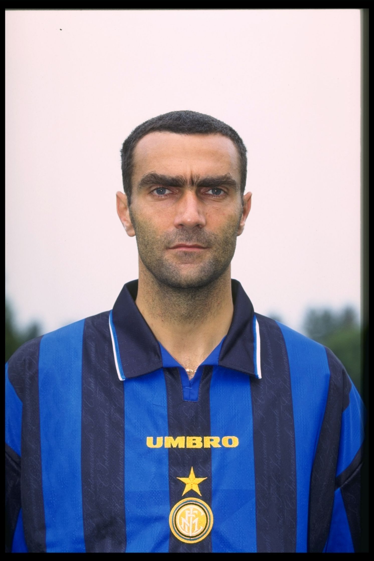 Aug 1996:  A portrait of Giuseppe Bergomi of Inter Milan taken during the club photocall. Mandatory Credit: Allsport