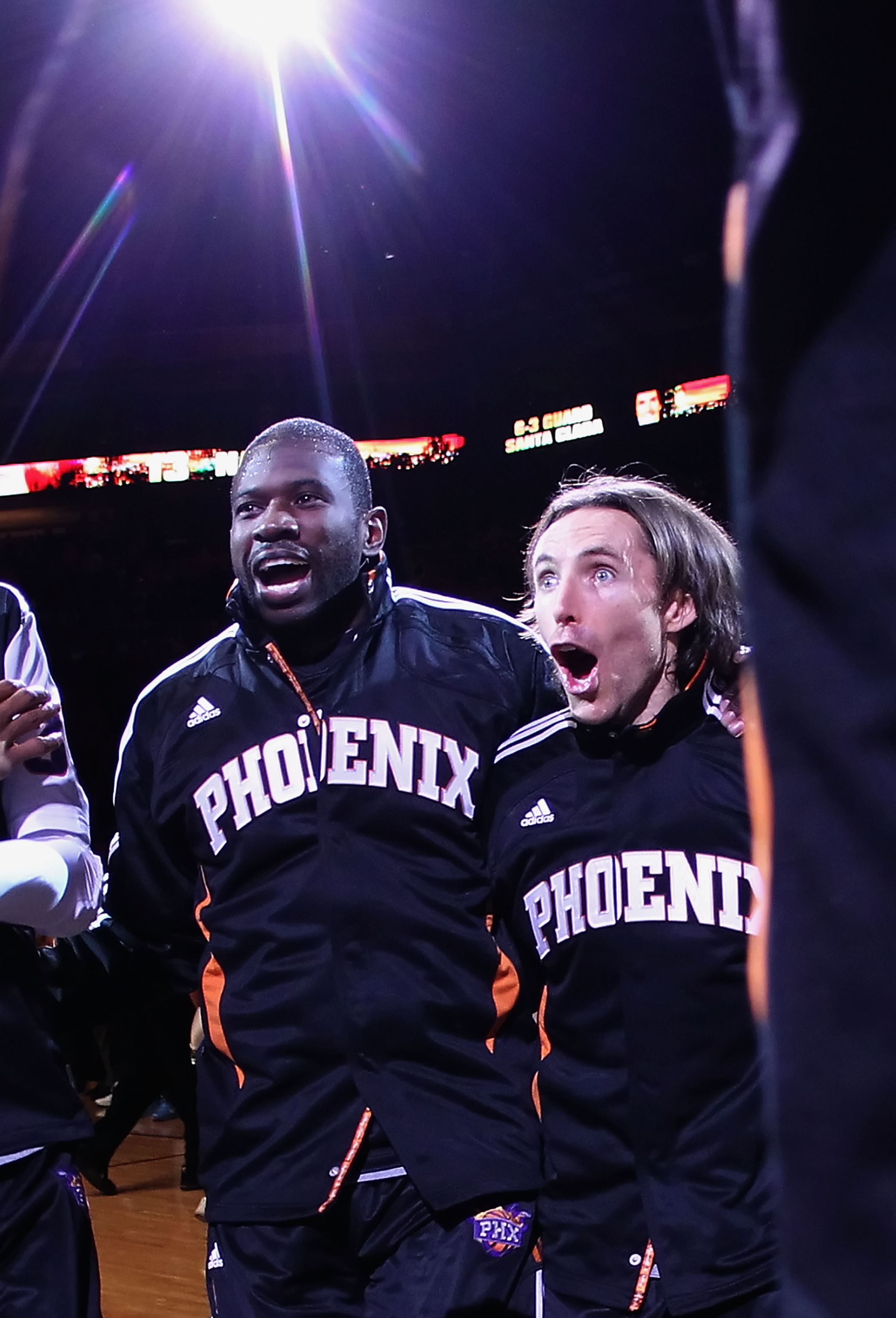 PHOENIX - NOVEMBER 15: Jason Richardson #23 and Steve Nash #13 of the Phoenix Suns huddle up before the NBA game against the Denver Nuggets at US Airways Center on November 15, 2010 in Phoenix, Arizona. The Suns defeated the Nuggets 100-94. NOTE TO USER PHOENIX - NOVEMBER 15: Jason Richardson #23 and Steve Nash #13 of the Phoenix Suns huddle up before the NBA game against the Denver Nuggets at US Airways Center on November 15, 2010 in Phoenix, Arizona. The Suns defeated the Nuggets 100-94. NOTE TO USER