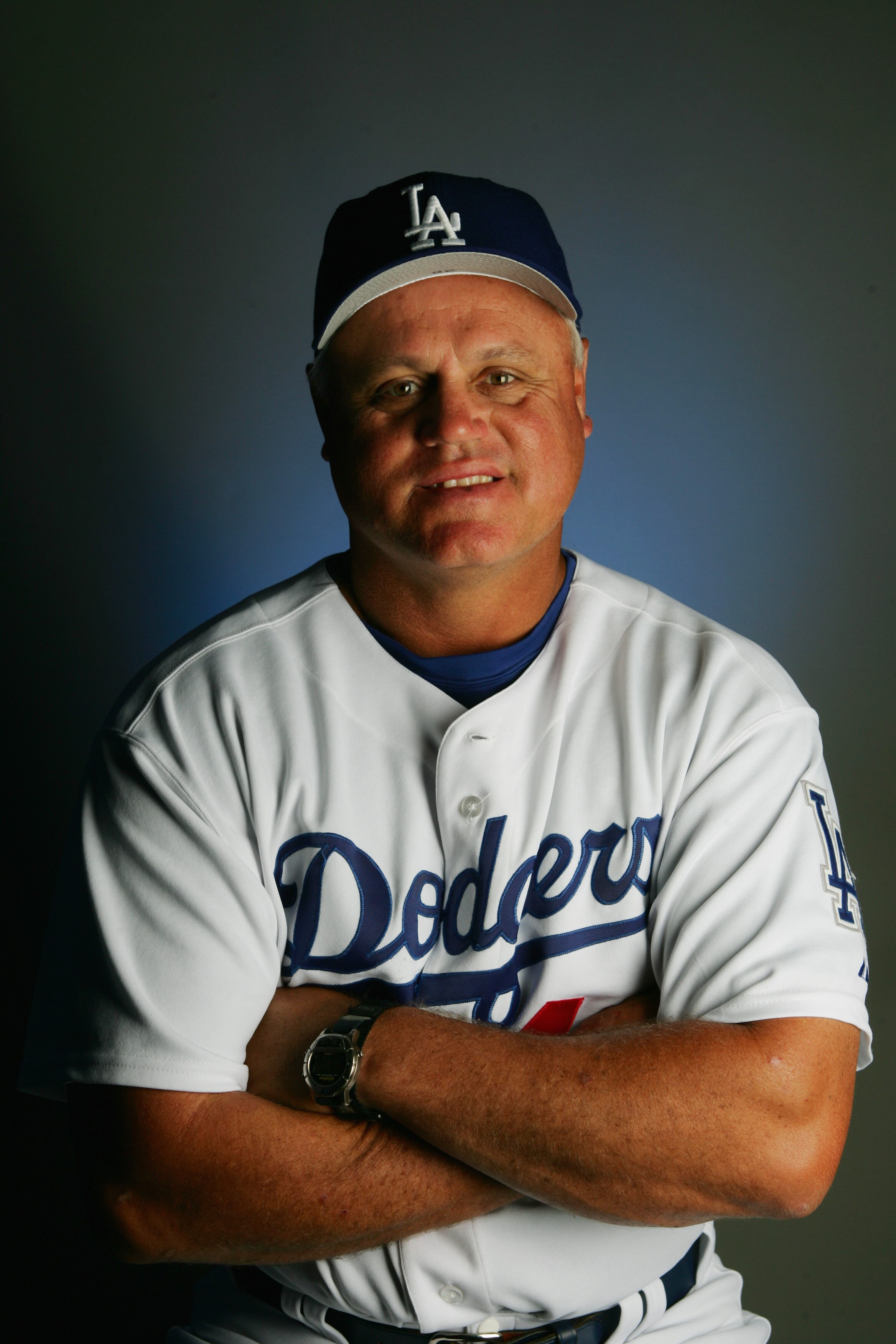 VERO BEACH, FL - FEBRUARY 27:  Bullpen Coach Jon Debus of the Los Angeles Dodgers poses for a portrait during photo day on February 27, 2005 at Holman Stadium in Vero Beach, Florida.  (Photo by Elsa/Getty Images)
