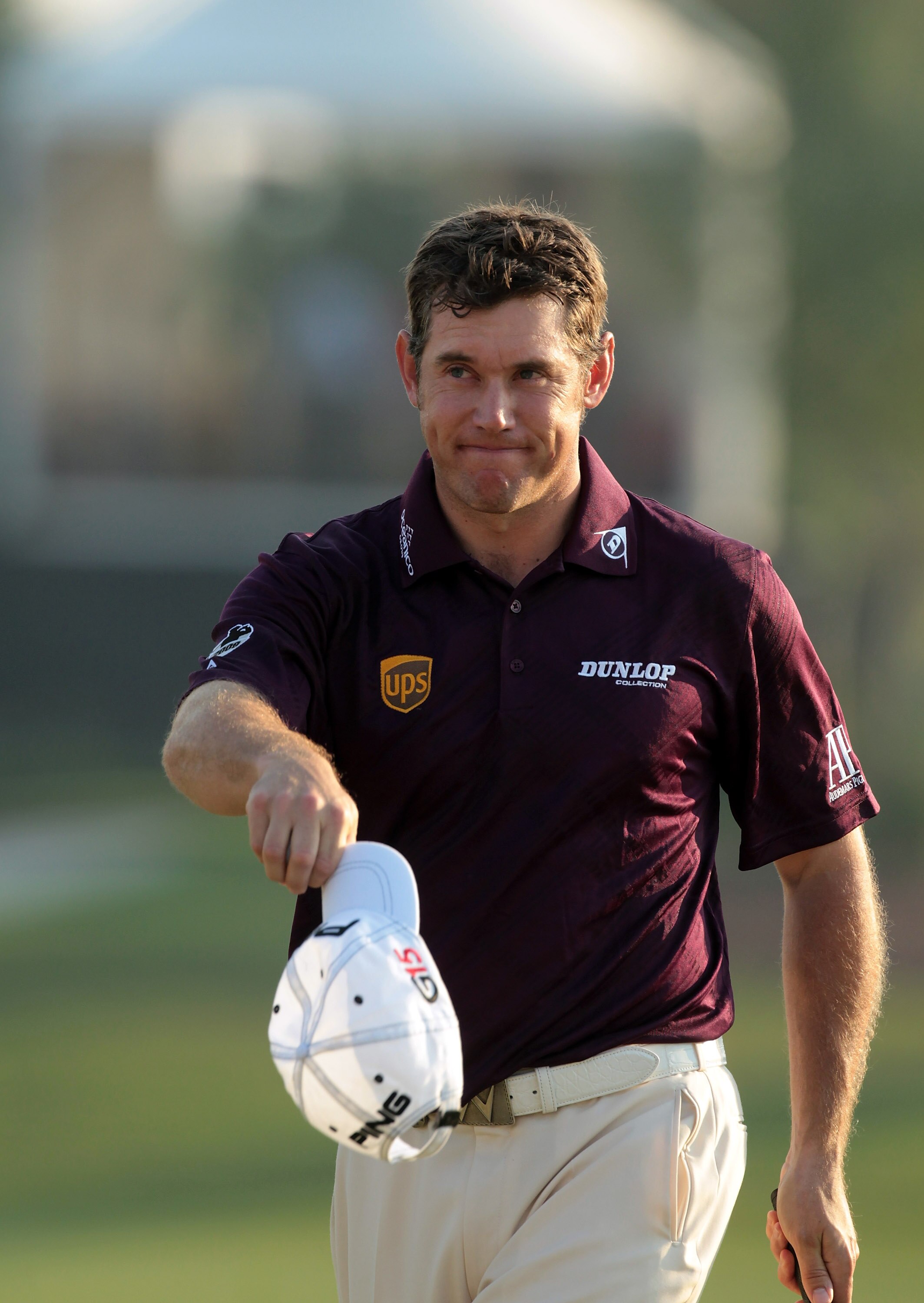 DUBAI, UNITED ARAB EMIRATES - NOVEMBER 28:  Lee Westwood of England the World's No 1 on the 18th hole during the final round of the Dubai World Championship on the Earth Course at Jumeirah Golf Estates on November 28, 2010 in Dubai, United Arab Emirates.