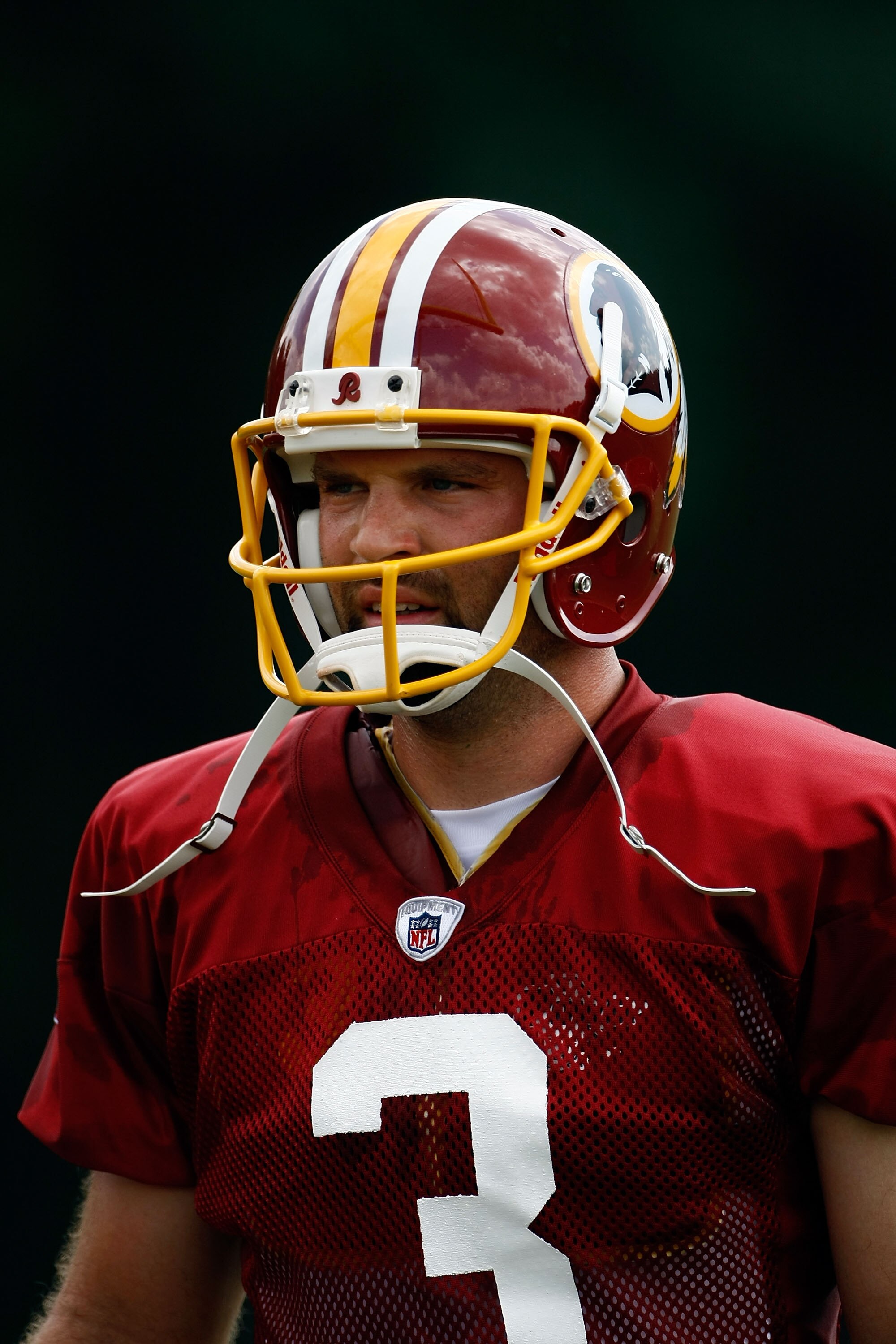 ASHBURN, VA - JULY 30:  Punter Hunter Smith #3 of the Washington Redskins practices during drills on opening day of training camp July 30, 2009 in Ashburn, Virginia.  (Photo by Win McNamee/Getty Images)