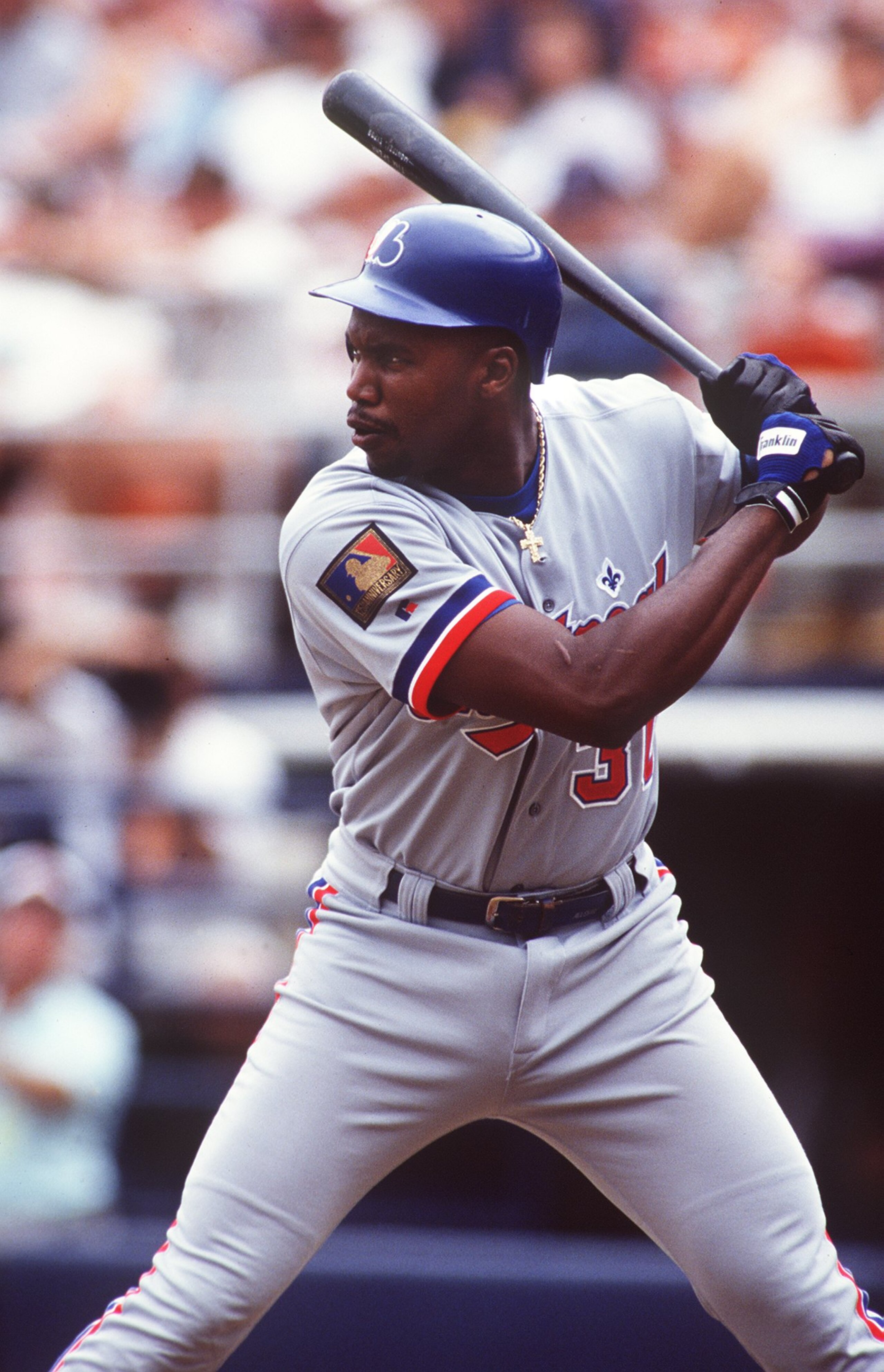 21 APR 1994:  CLIFF LFOYD OF THE MONTREAL EXPOS BATS AGAINST THE PADRES AT JACK MURPHY STADIUM. Mandatory Credit: Stephen Dunn/ALLSPORT