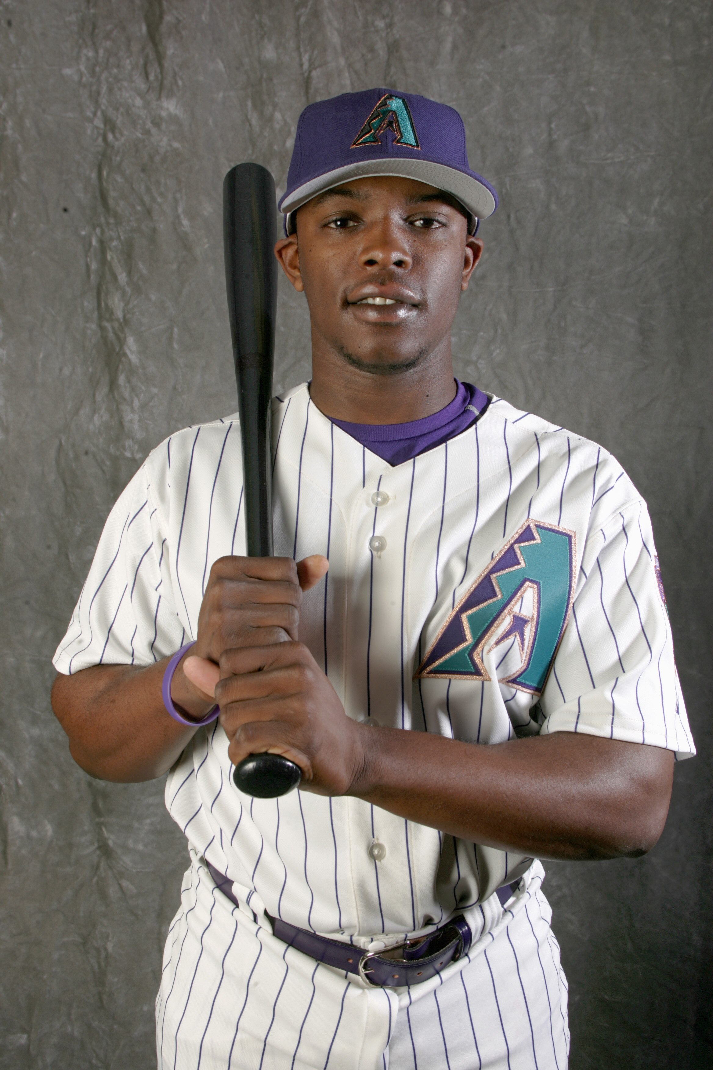 TUCSON, AZ - FEBRUARY 24:  Justin Upton poses during Arizona Diamondbacks Photo Day on February 24, 2006 at the Kino Sports Complex in Tucson, Arizona.  (Photo by Stephen Dunn /Getty Images)