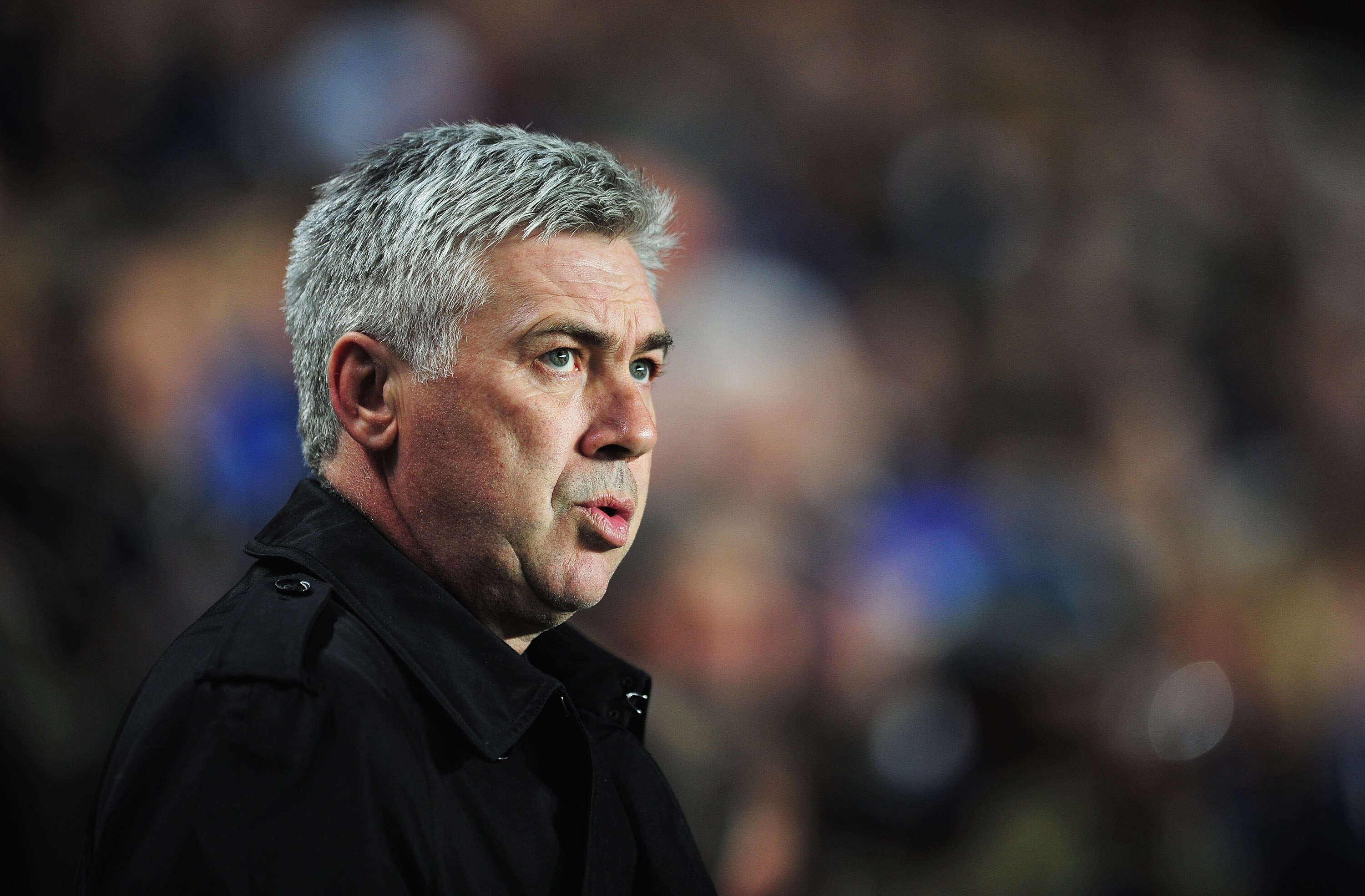 LONDON, ENGLAND - NOVEMBER 23:  Carlo Ancelotti, Manager of Chelsea looks on during the UEFA Champions League Group F match between Chelsea and MSK Zilina at Stamford Bridge on November 23, 2010 in London, England.  (Photo by Shaun Botterill/Getty Images)