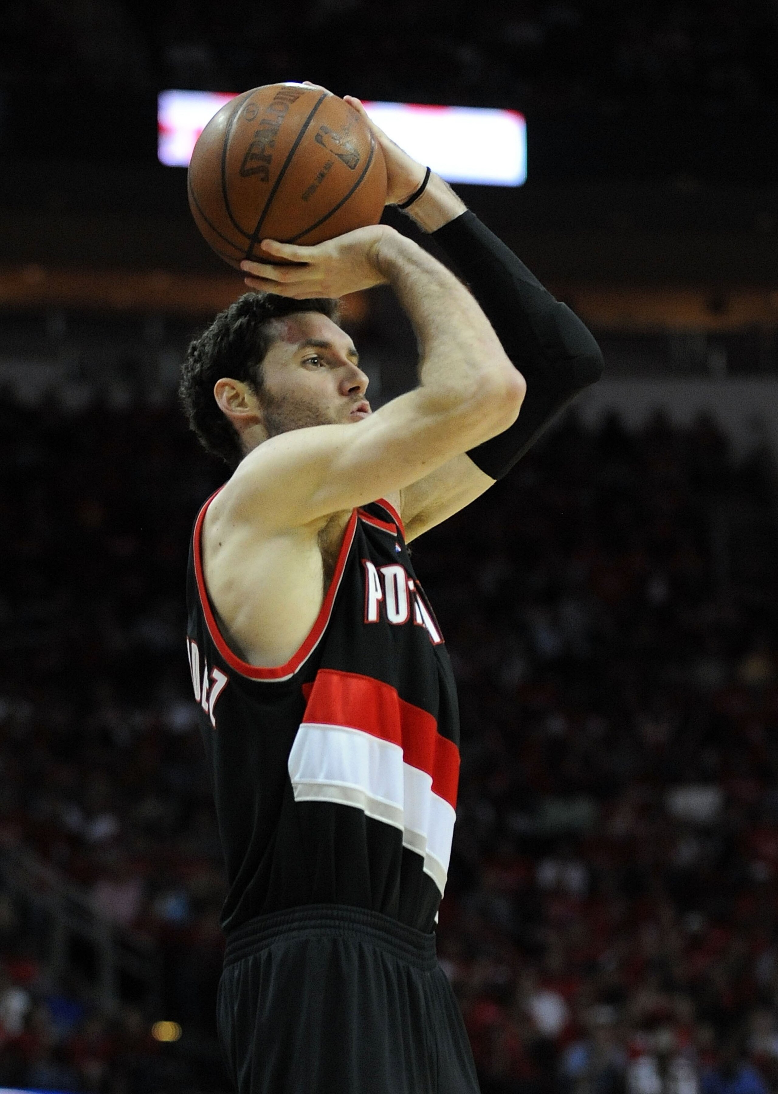HOUSTON - APRIL 24:  Guard Rudy Fernandez #5 of the Portland Trail Blazers during play against the Houston Rockets in Game Three of the Western Conference Quarterfinals during the 2009 NBA Playoffs at Toyota Center on April 24, 2009 in Houston, Texas. NOT