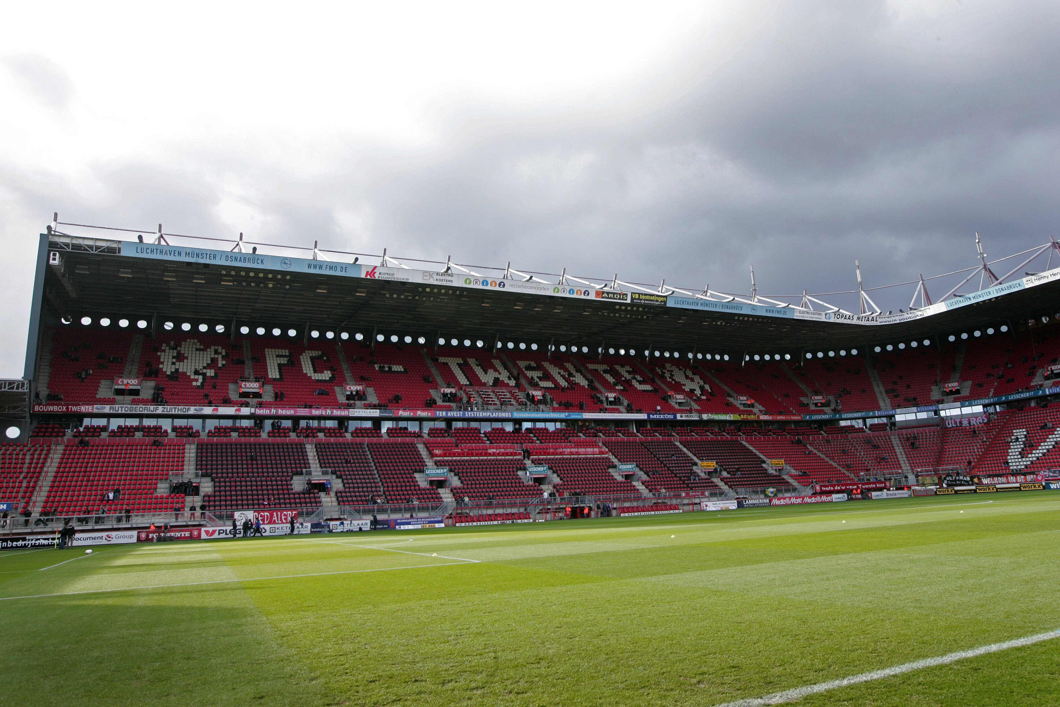ENSCHEDE, NETHERLANDS - OCTOBER 24: A general view of The Grolsch veste stadium during the Eredivisie match between FC Twente and  ADO Den Haag at 'the 'Grolsch Veste' Stadium'on October 24, 2010  in Enschede, Netherlands. (Photo by Anoek De Groot/EuroFoo