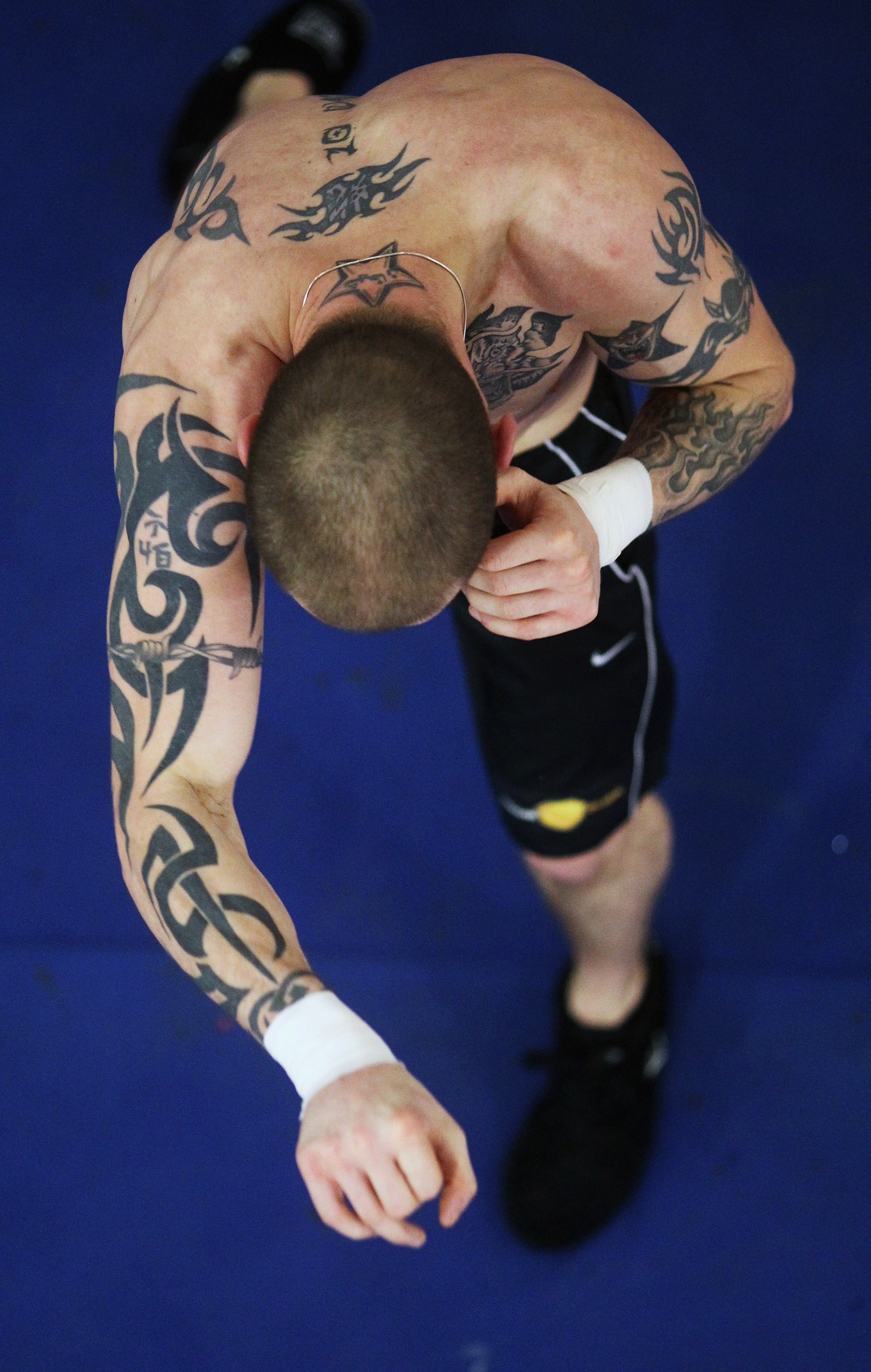 GLASGOW, SCOTLAND - NOVEMBER 25: Scotland's WBO super featherweight champion Ricky Burns from Coatbridge in action during a public workout at Braehead, ahead of the WBO super featherweight title bout against Colombian Andreas Evensen, on November 25, 20 GLASGOW, SCOTLAND - NOVEMBER 25: Scotland's WBO super featherweight champion Ricky Burns from Coatbridge in action during a public workout at Braehead, ahead of the WBO super featherweight title bout against Colombian Andreas Evensen, on November 25, 20