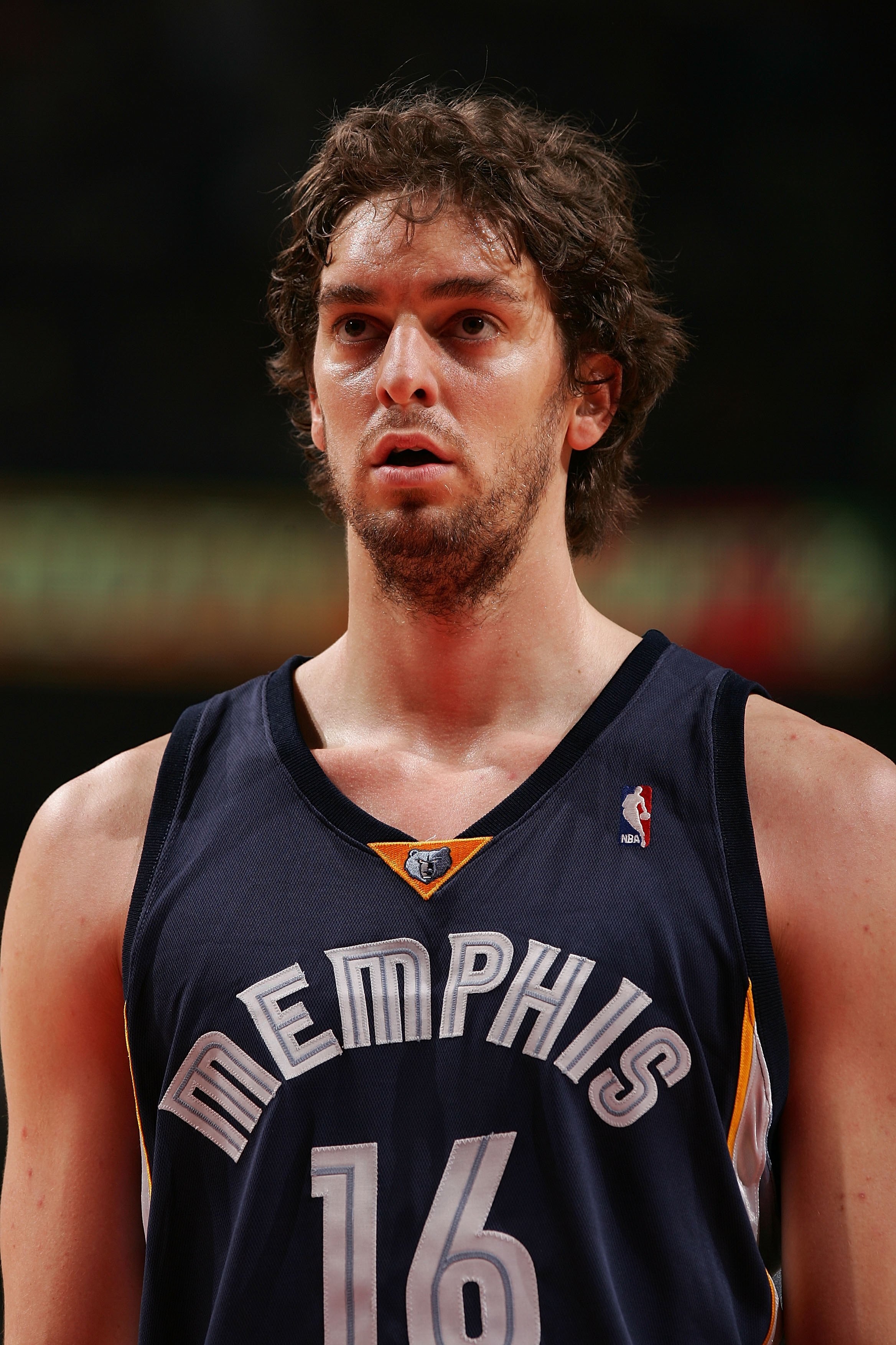 CHICAGO - JANUARY 13:  Pau Gasol #16 of the Memphis Grizzlies looks on against the Chicago Bulls January 13, 2007 at the United Center in Chicago, Illinois. The Bulls won 111-66. NOTE TO USER: User expressly acknowledges and agrees that, by downloading an