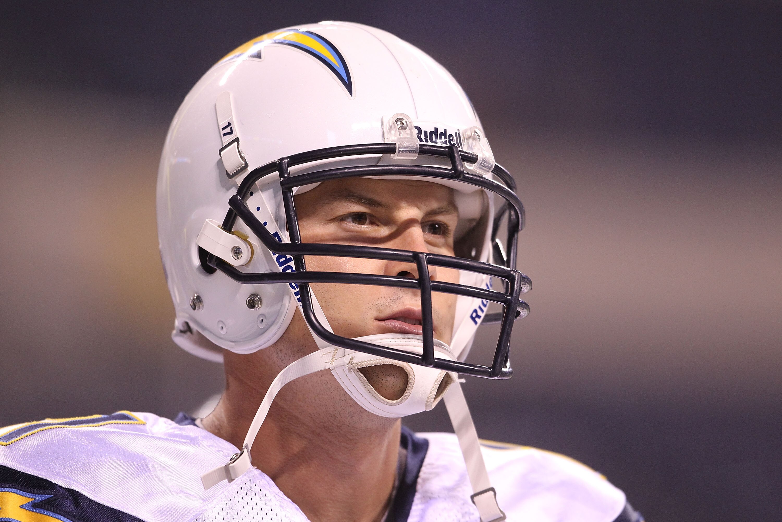 INDIANAPOLIS - NOVEMBER 28:  Philip Rivers #17 of the San Diego Chargers is pictured before the NFL game against the Indianapolis Colts at Lucas Oil Stadium on November 28, 2010 in Indianapolis, Indiana.  (Photo by Andy Lyons/Getty Images)