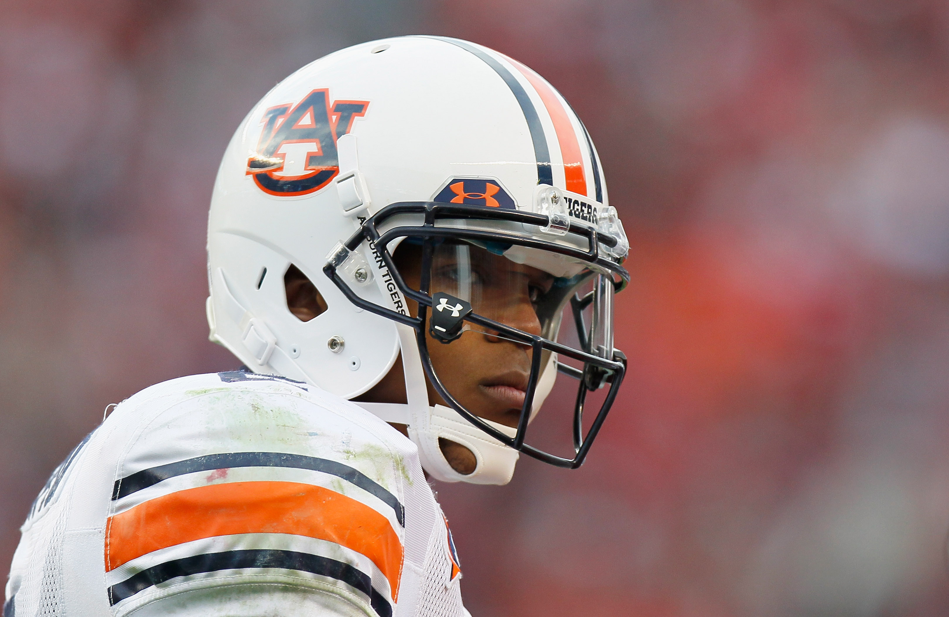 TUSCALOOSA, AL - NOVEMBER 26:  Quarterback Cam Newton #2 of the Auburn Tigers looks to the sidelines for a play call against the Alabama Crimson Tide at Bryant-Denny Stadium on November 26, 2010 in Tuscaloosa, Alabama.  (Photo by Kevin C. Cox/Getty Images