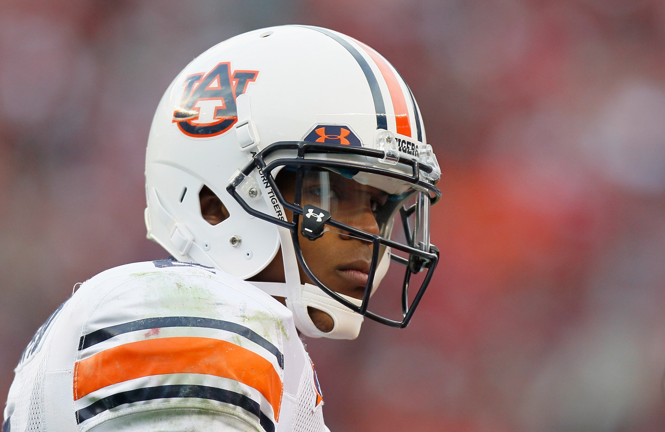 TUSCALOOSA, AL - NOVEMBER 26:  Quarterback Cam Newton #2 of the Auburn Tigers looks to the sidelines for a play call against the Alabama Crimson Tide at Bryant-Denny Stadium on November 26, 2010 in Tuscaloosa, Alabama.  (Photo by Kevin C. Cox/Getty Images