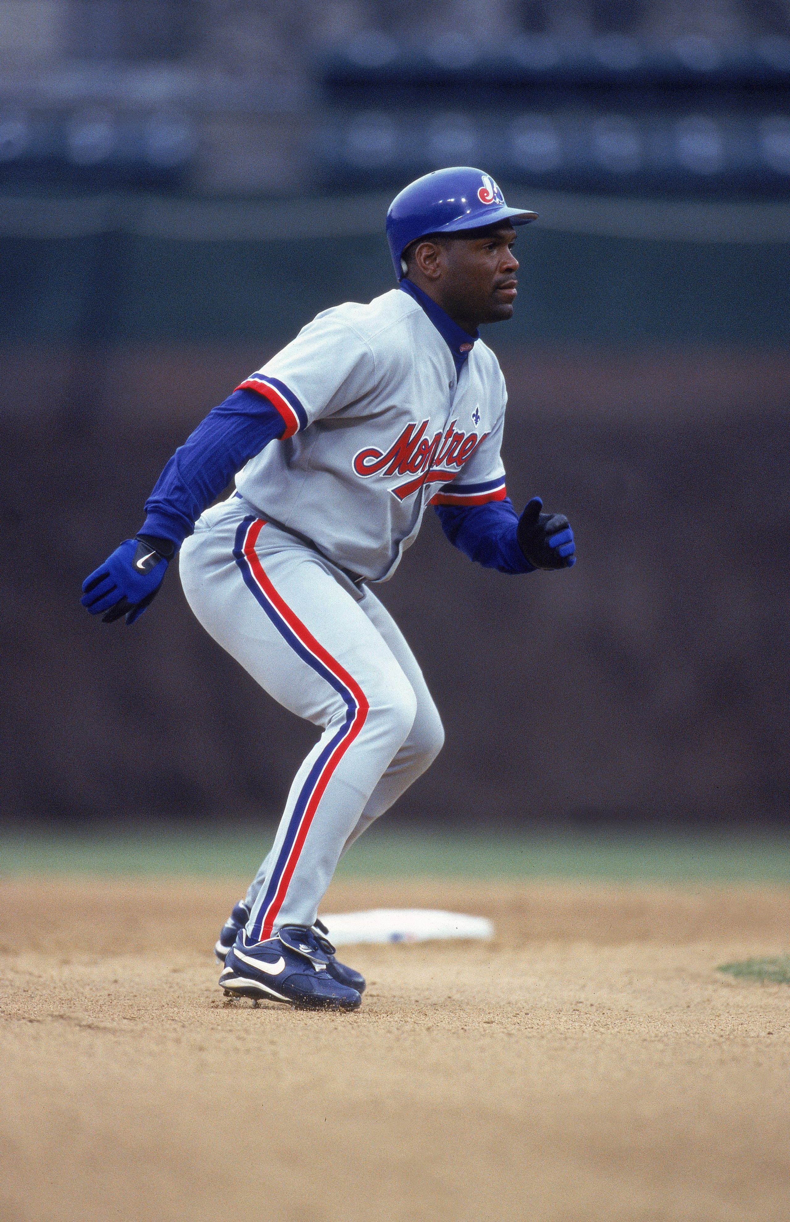 5 Apr 2001: Tim Raines #30 of the Montreal Expos takes a lead off the base during the game against the Chicago Cubs at Wrigley Field in Chicago, Illinois. The Cubs defeated the Expos 2-1.Mandatory Credit: Jonathan Daniel /Allsport 5 Apr 2001: Tim Raines #30 of the Montreal Expos takes a lead off the base during the game against the Chicago Cubs at Wrigley Field in Chicago, Illinois. The Cubs defeated the Expos 2-1.Mandatory Credit: Jonathan Daniel /Allsport