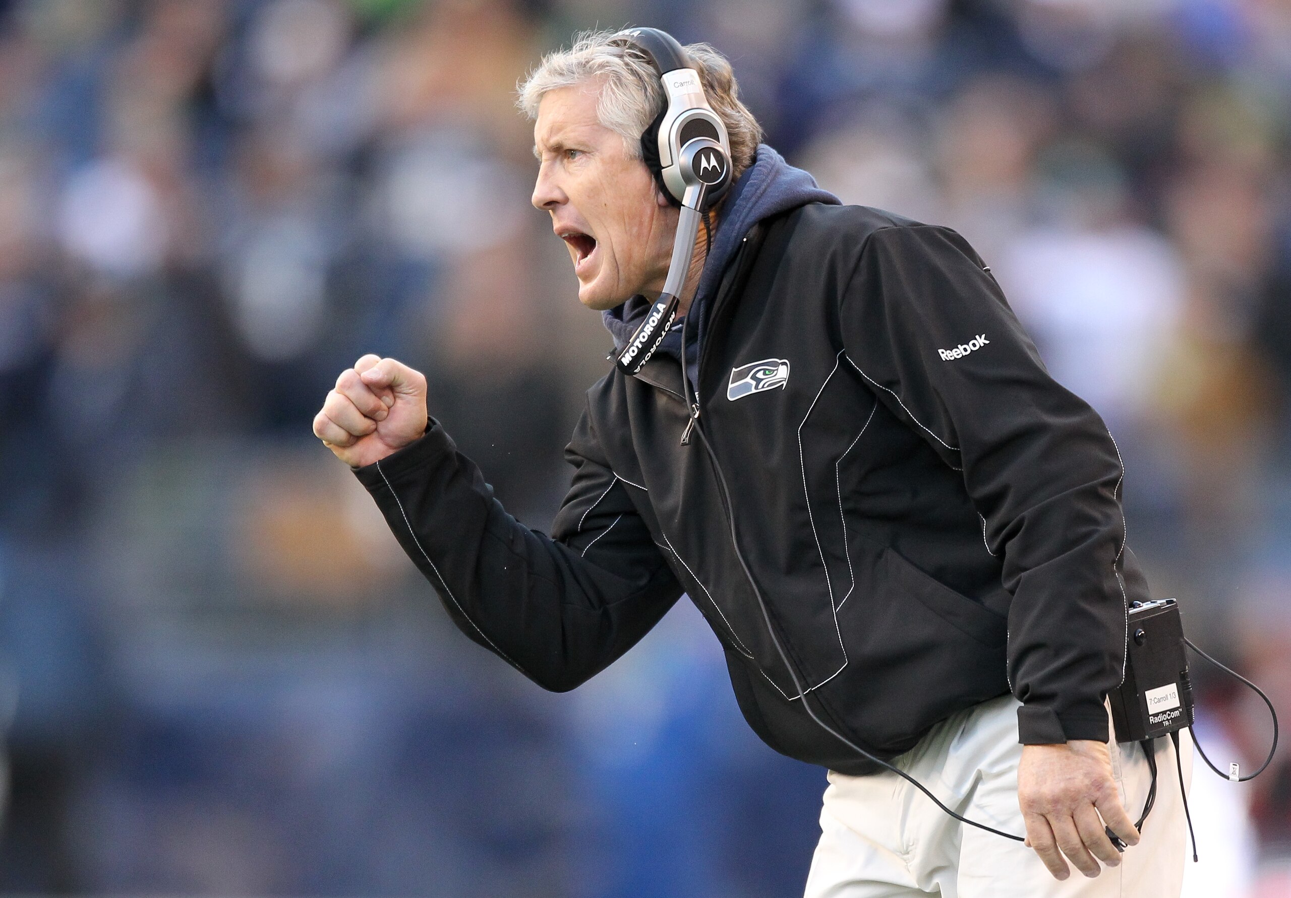 SEATTLE, WA - NOVEMBER 28:  Head coach Pete Carroll of the Seattle Seahawks looks on during the game against the Kansas City Chiefs at Qwest Field on November 28, 2010 in Seattle, Washington. (Photo by Otto Greule Jr/Getty Images)