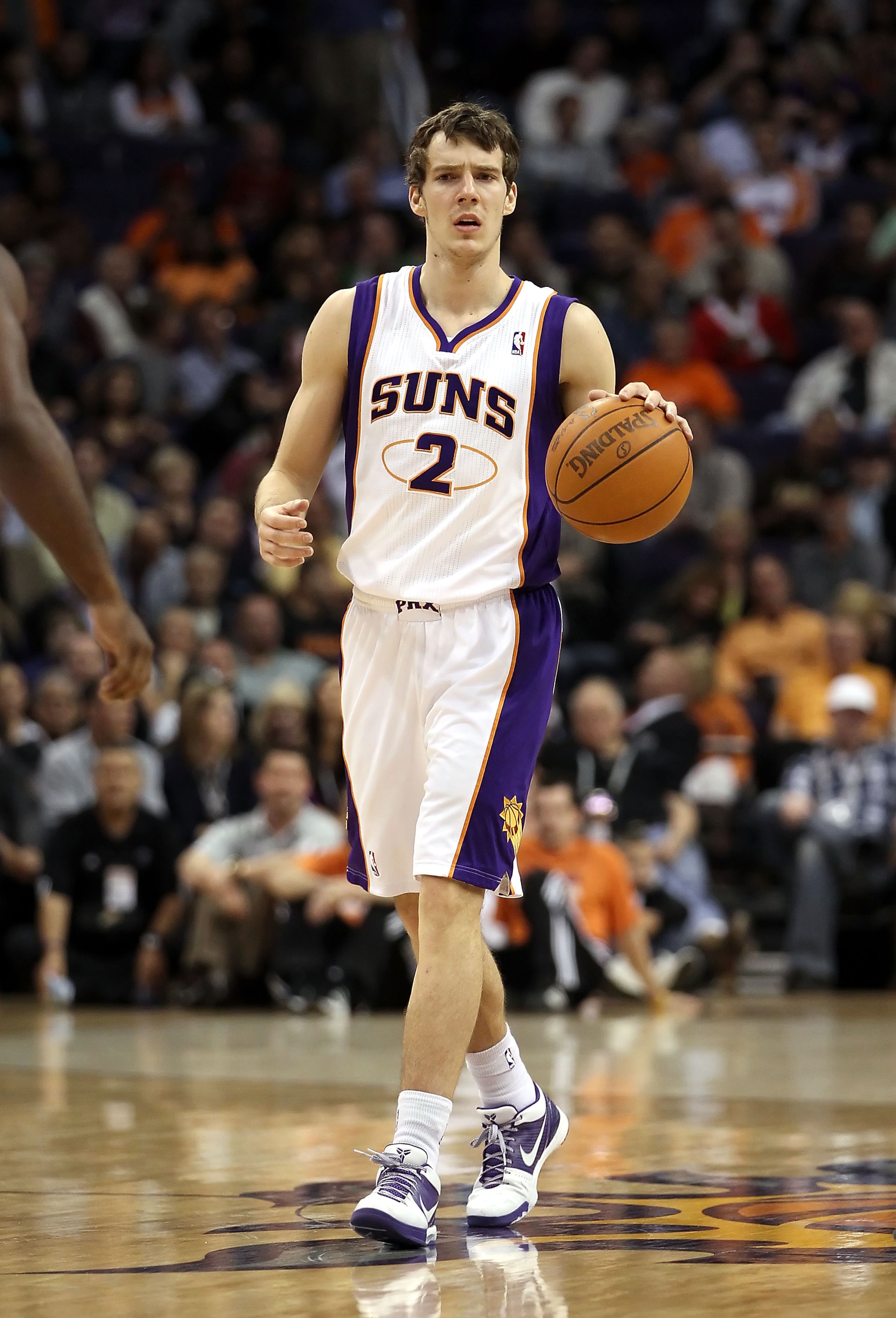 PHOENIX - NOVEMBER 15:  Goran Dragic #2 of the Phoenix Suns handles the ball during the NBA game against the Denver Nuggets at US Airways Center on November 15, 2010 in Phoenix, Arizona. NOTE TO USER: User expressly acknowledges and agrees that, by downlo