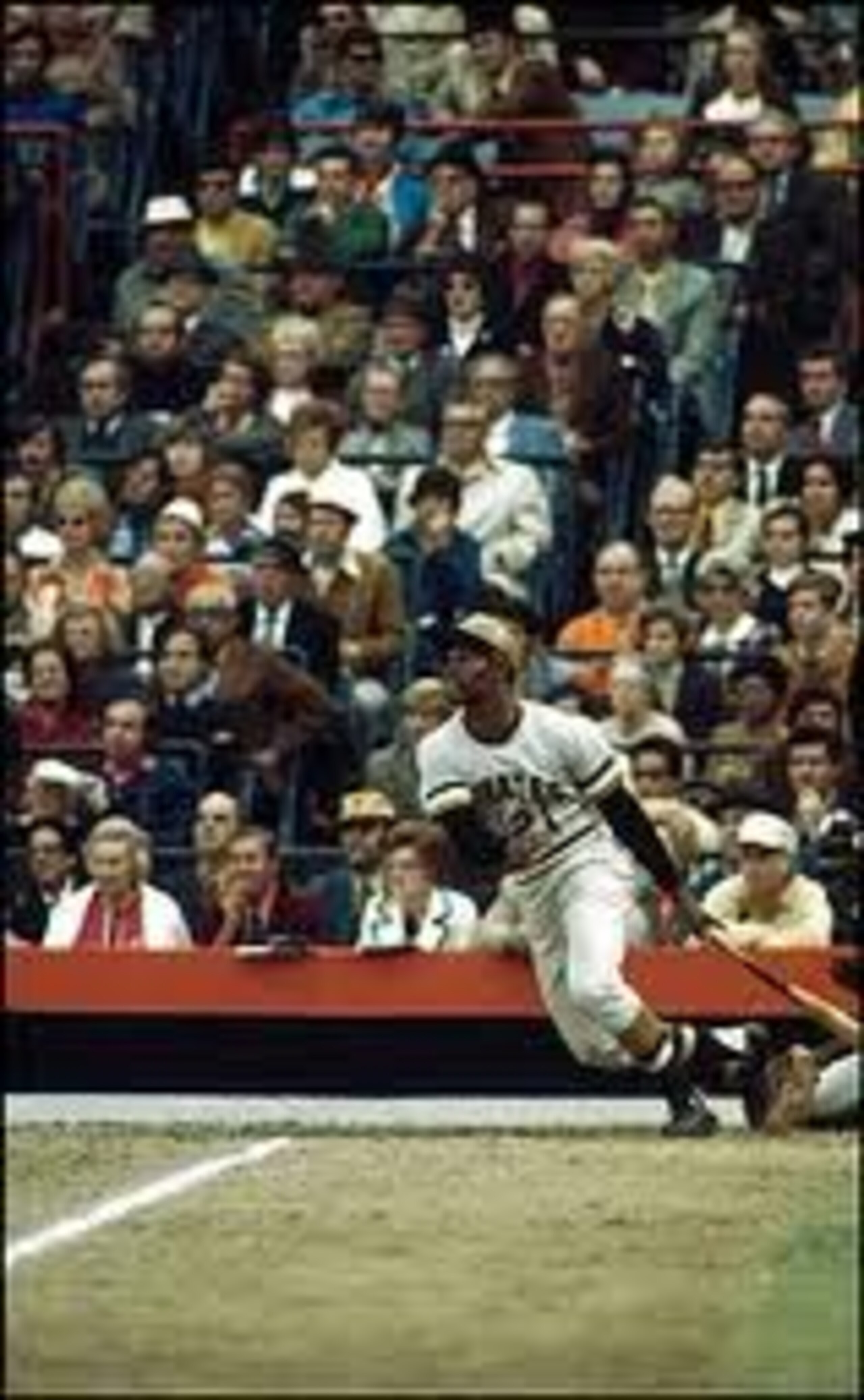 Clemente hits one of his two world series home runs