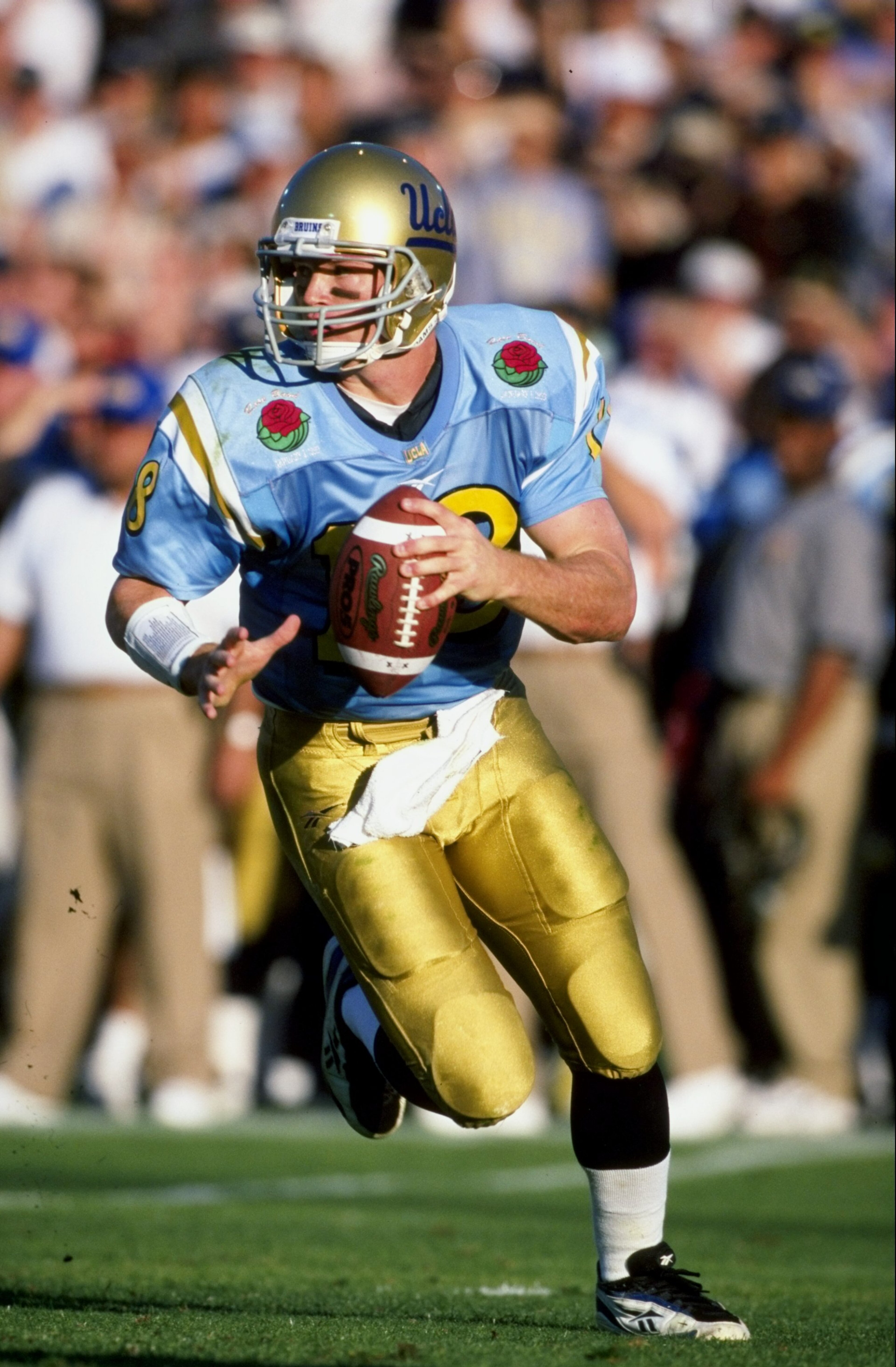 1 Jan 1999: Quarterback Cade McNown #18 of the UCLA Bruins in action during the Rose Bowl Game against the Wisconsin Badgers at the Rose Bowl in Pasadena, California. The Badgers defeated the Bruins 38-31. Mandatory Credit: Tom Hauck /Allsport 1 Jan 1999: Quarterback Cade McNown #18 of the UCLA Bruins in action during the Rose Bowl Game against the Wisconsin Badgers at the Rose Bowl in Pasadena, California. The Badgers defeated the Bruins 38-31. Mandatory Credit: Tom Hauck /Allsport