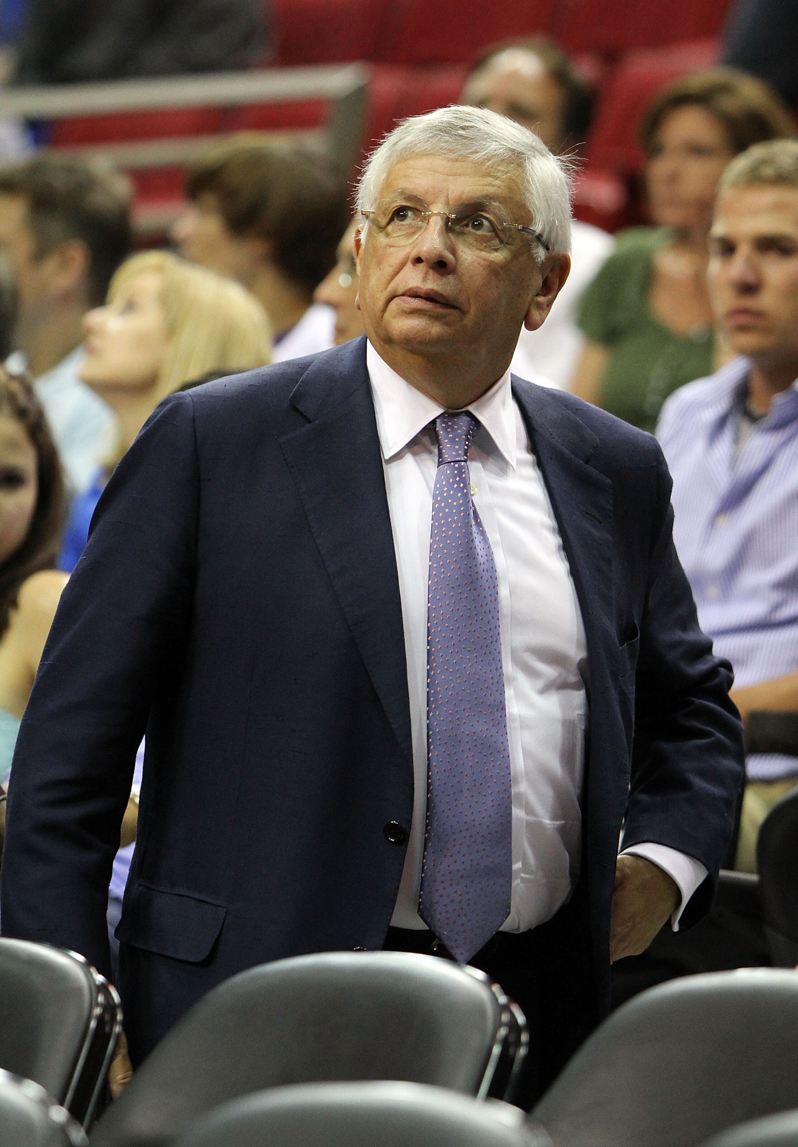 ORLANDO, FL - MAY 04: NBA Commissioner David Stern leaves the arena as the Atlanta Hawks were defeated by the Orlando Magic in Game One of the Eastern Conference Semifinals during the 2010 NBA Playoffs at Amway Arena on May 4, 2010 in Orlando, Florida. Th