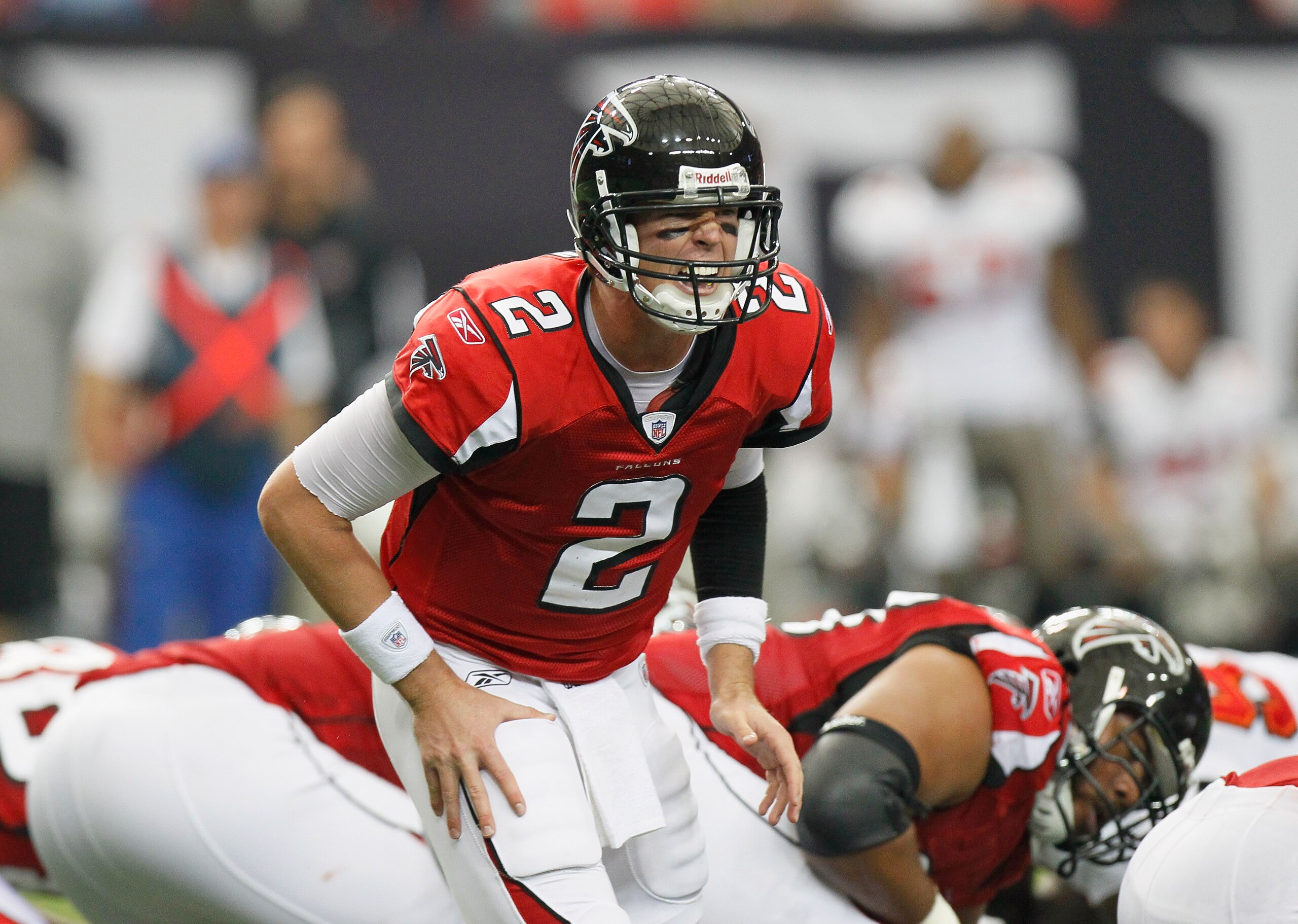 ATLANTA - NOVEMBER 07: Quarterback Matt Ryan #2 of the Atlanta Falcons against the Tampa Bay Buccaneers at Georgia Dome on November 7, 2010 in Atlanta, Georgia. (Photo by Kevin C. Cox/Getty Images) ATLANTA - NOVEMBER 07: Quarterback Matt Ryan #2 of the Atlanta Falcons against the Tampa Bay Buccaneers at Georgia Dome on November 7, 2010 in Atlanta, Georgia. (Photo by Kevin C. Cox/Getty Images)