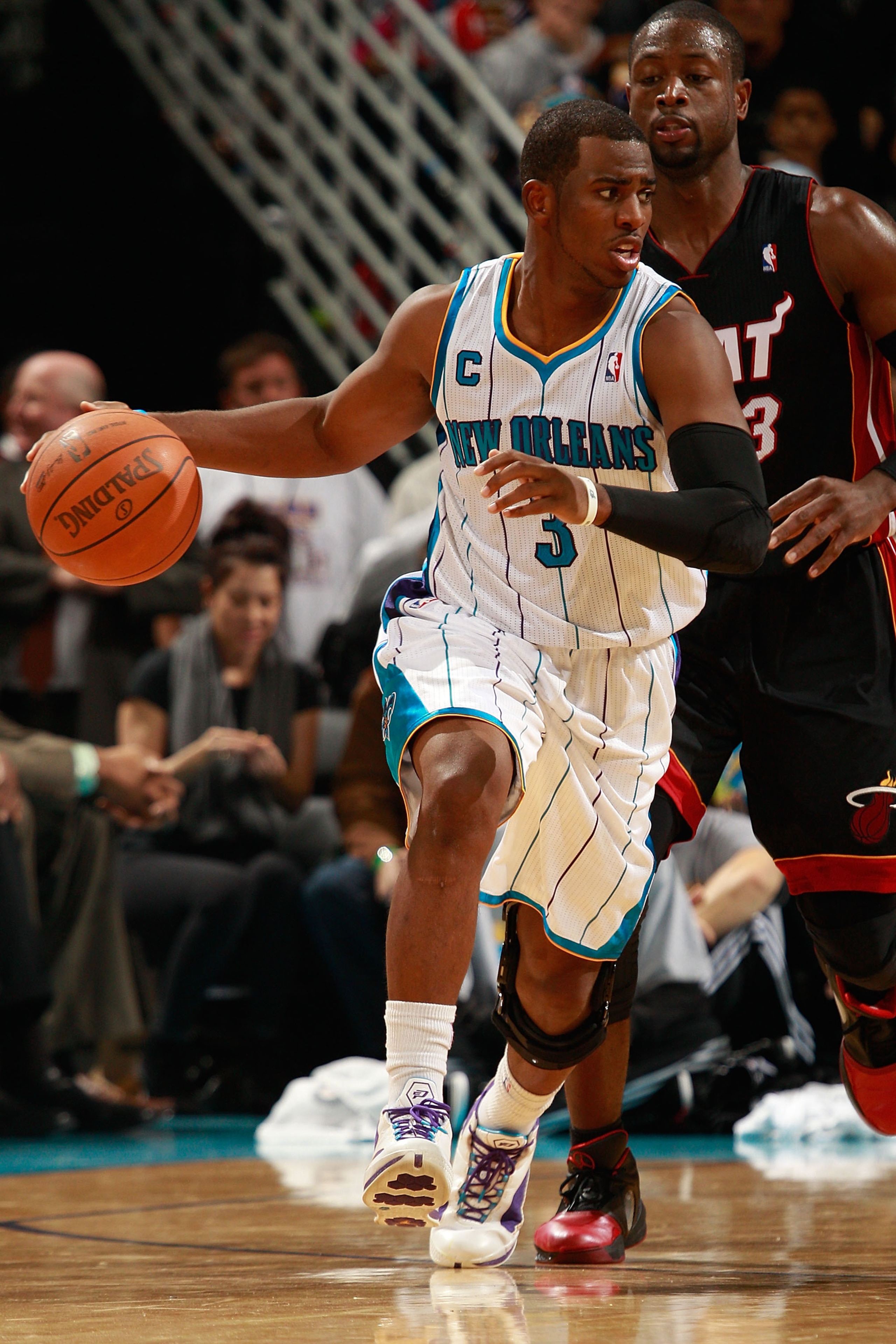 NEW ORLEANS - NOVEMBER 05:  Chris Paul #3 of the New Orleans Hornets in action during the game against the Miami Heat at the New Orleans Arena on November 5, 2010 in New Orleans, Louisiana.  NOTE TO USER: User expressly acknowledges and agrees that, by do