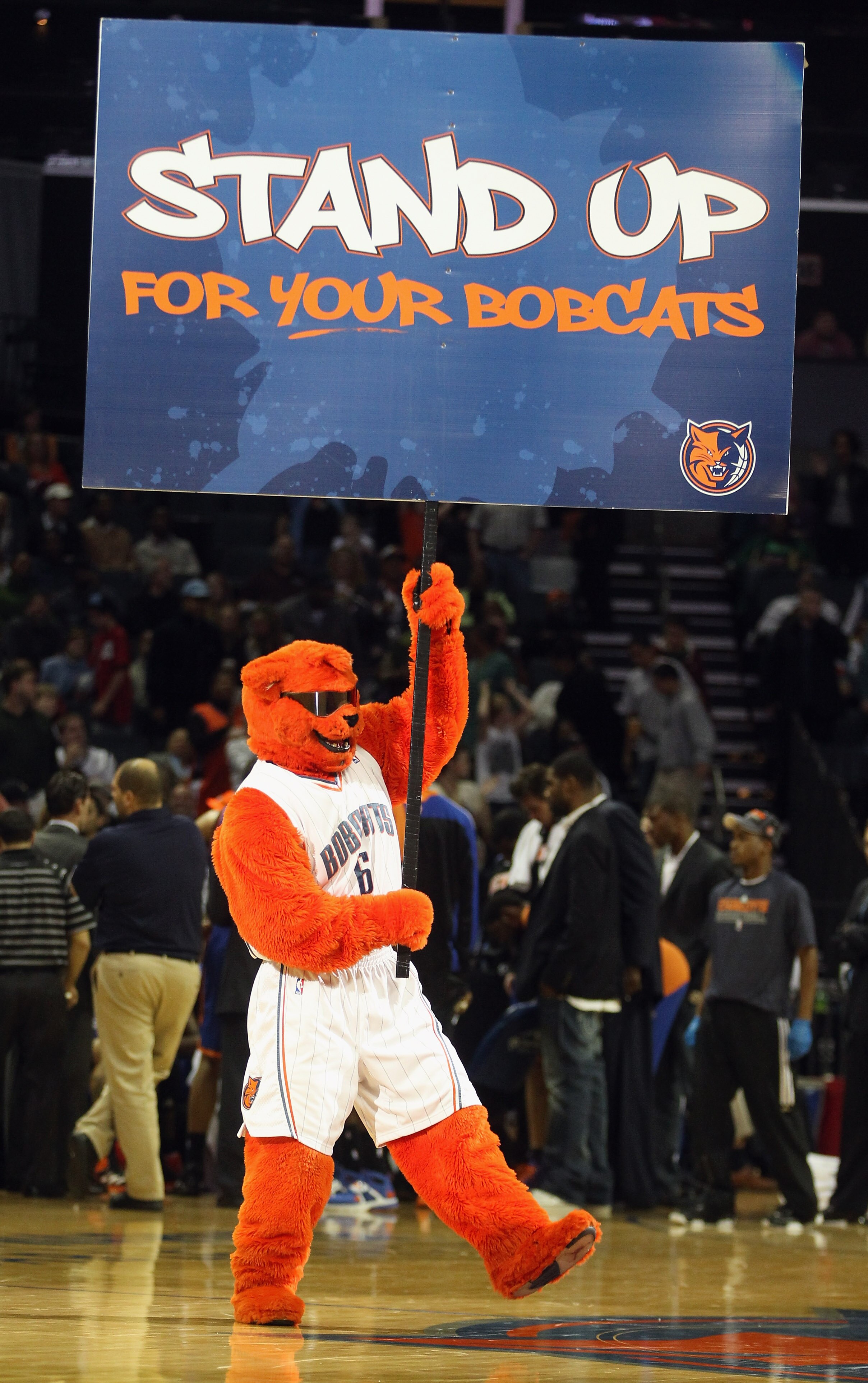 CHARLOTTE, NC - NOVEMBER 24:  A general view of the mascot during the New York Knicks versus Charlotte Bobcats during their game at Time Warner Cable Arena on November 24, 2010 in Charlotte, North Carolina.  NOTE TO USER: User expressly acknowledges and a