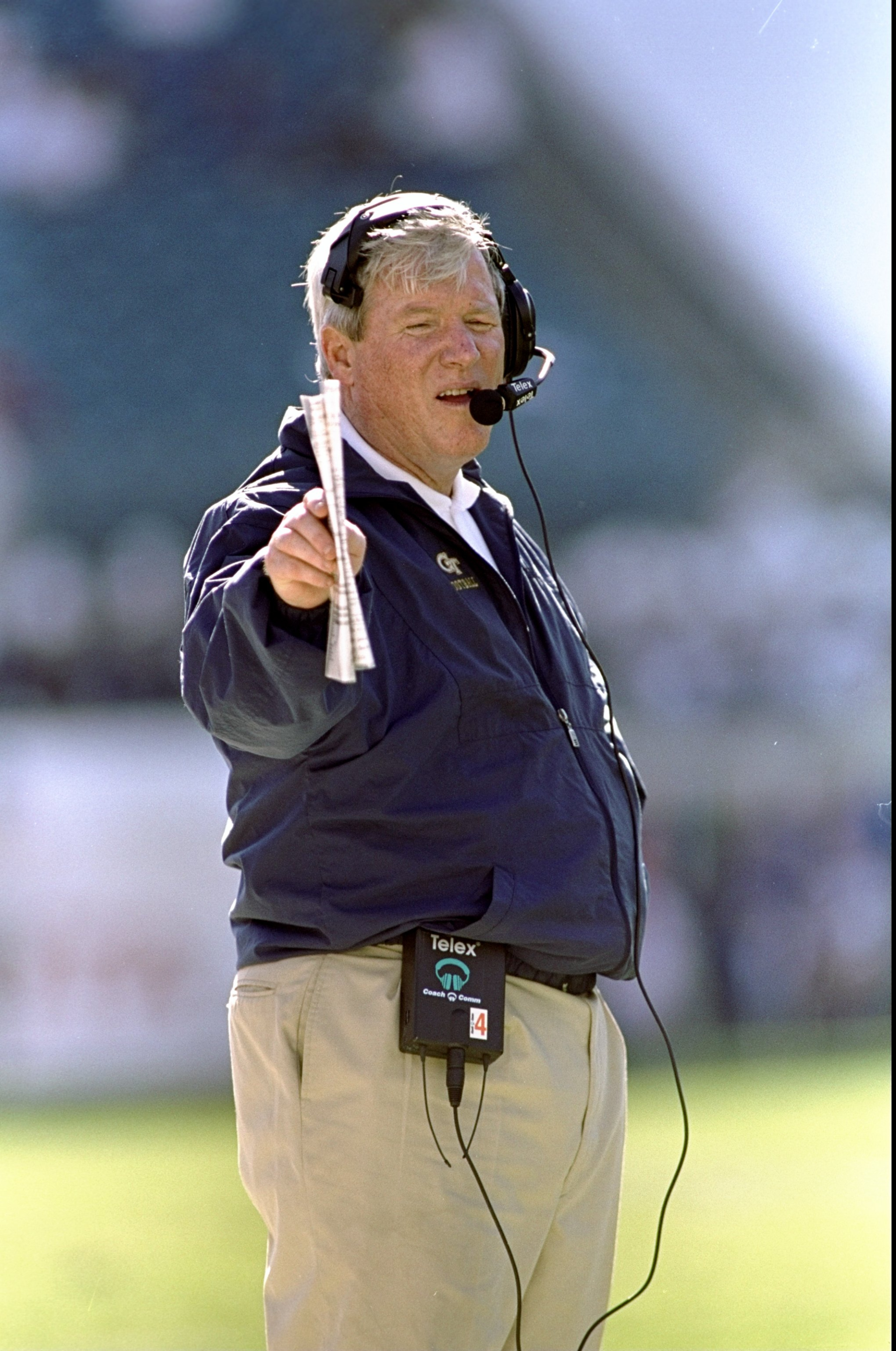 1 Jan 1999: Head coach George O''Leary of the Georgia Tech Yellow Jackets watches from the sidelines during the Gator Bowl Game against the Notre Dame Fighting Irish at the Alltel Stadium in Jacksonville, Florida. The Yelow Jackets defeated the Fighting 1 Jan 1999: Head coach George O''Leary of the Georgia Tech Yellow Jackets watches from the sidelines during the Gator Bowl Game against the Notre Dame Fighting Irish at the Alltel Stadium in Jacksonville, Florida. The Yelow Jackets defeated the Fighting