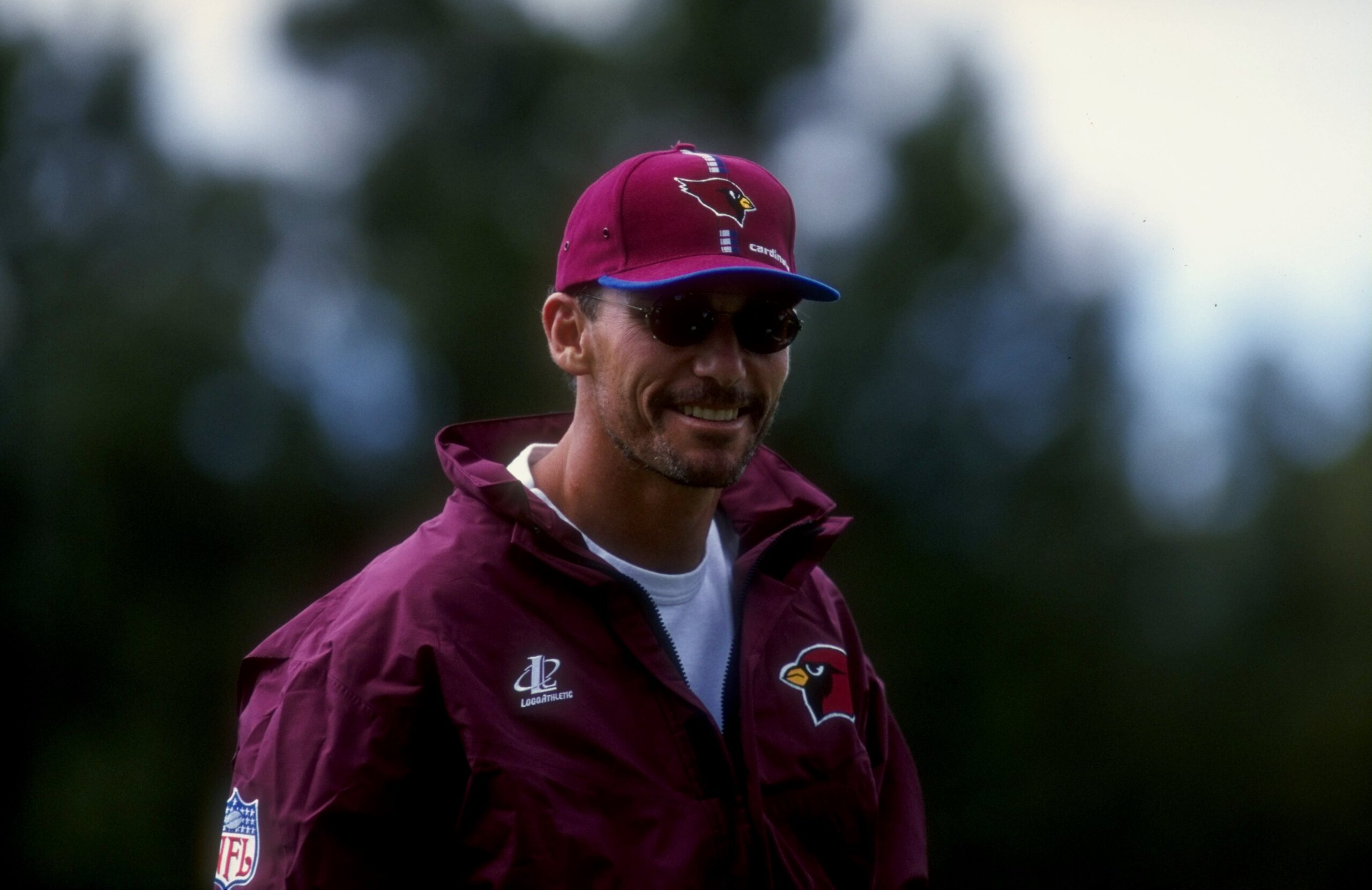 28 Jul 1998:  Offensive coordinator Marc Trestman of the Arizona Cardinals looks on during the 1998 Arizona Cardinals training camp at the Northern Arizona University in Flagstaff, Arizona. Mandatory Credit: Marc Piscotty  /Allsport