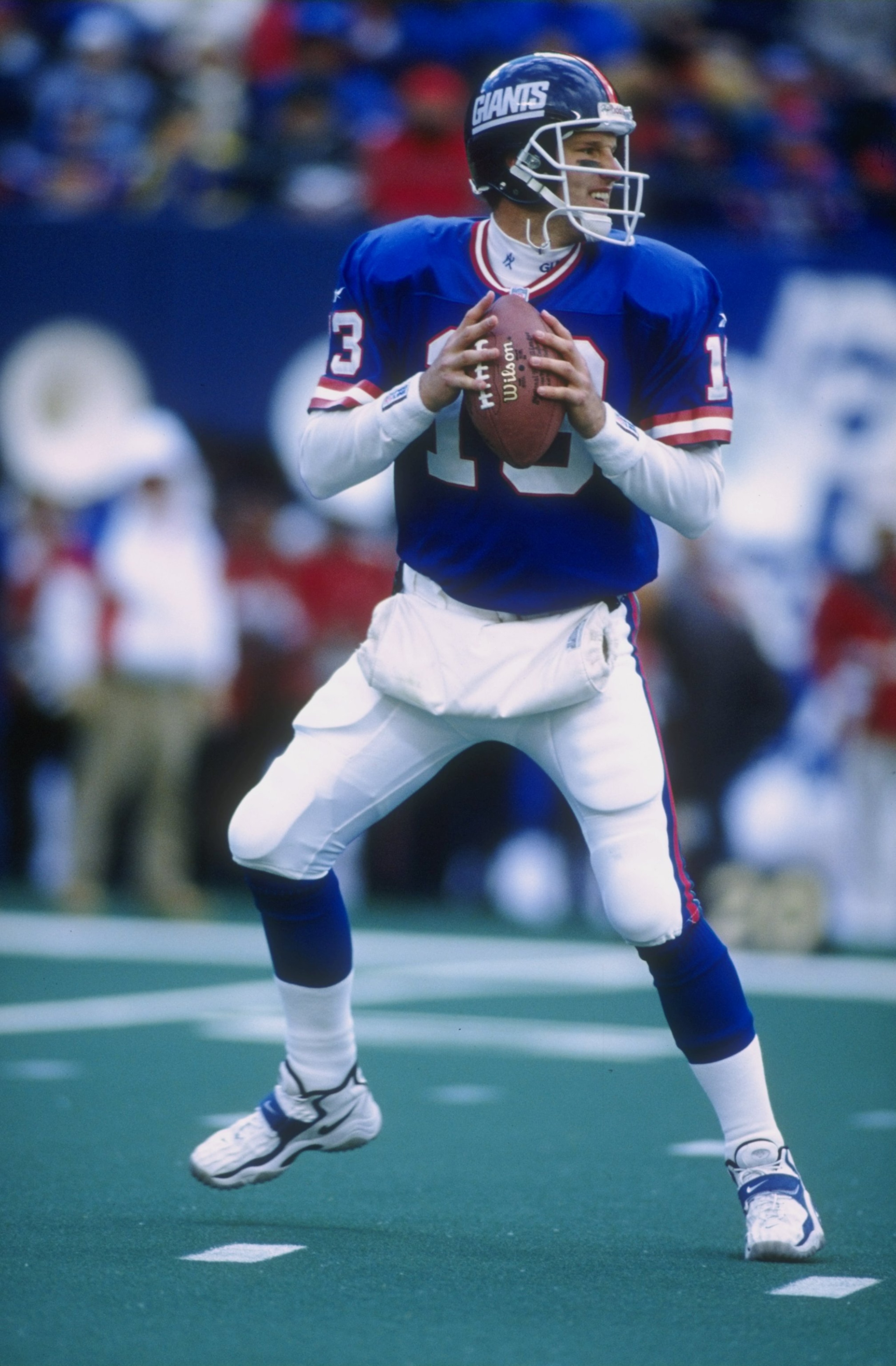 16 Nov 1997:  Danny Kanell #13 of the New York Giants in action during a game against the Arizona Cardinals at Giants Stadium in East Rutherford, New Jersey. The Giants defeated the Cardinals 19-10. Mandatory Credit: Al Bello  /Allsport