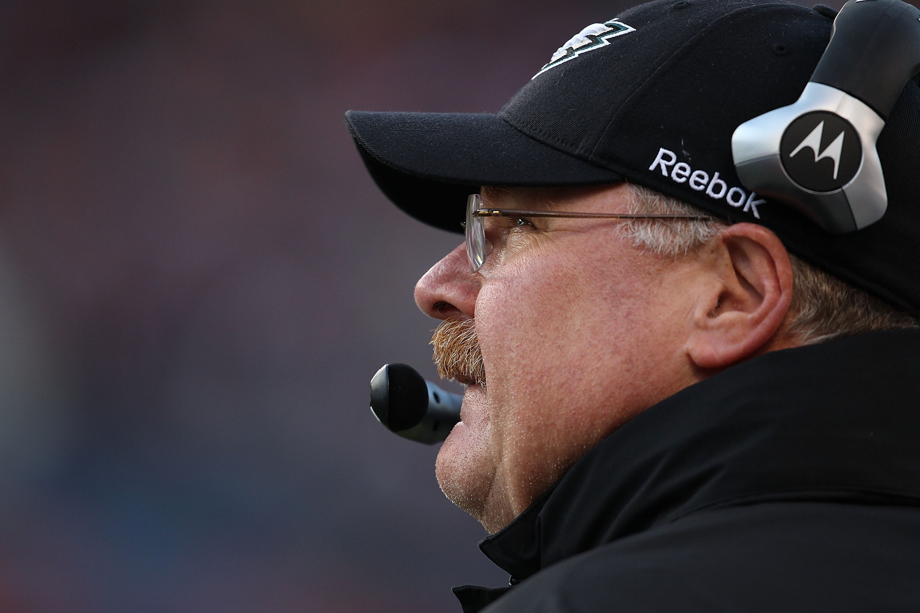 CHICAGO - NOVEMBER 28: Head coach Andy Reid of the Philadelphia Eagles watches as his team takes on the Chicago Bears at Soldier Field on November 28, 2010 in Chicago, Illinois. The Bears defeated the Eagles 31-26. (Photo by Jonathan Daniel/Getty Images)
