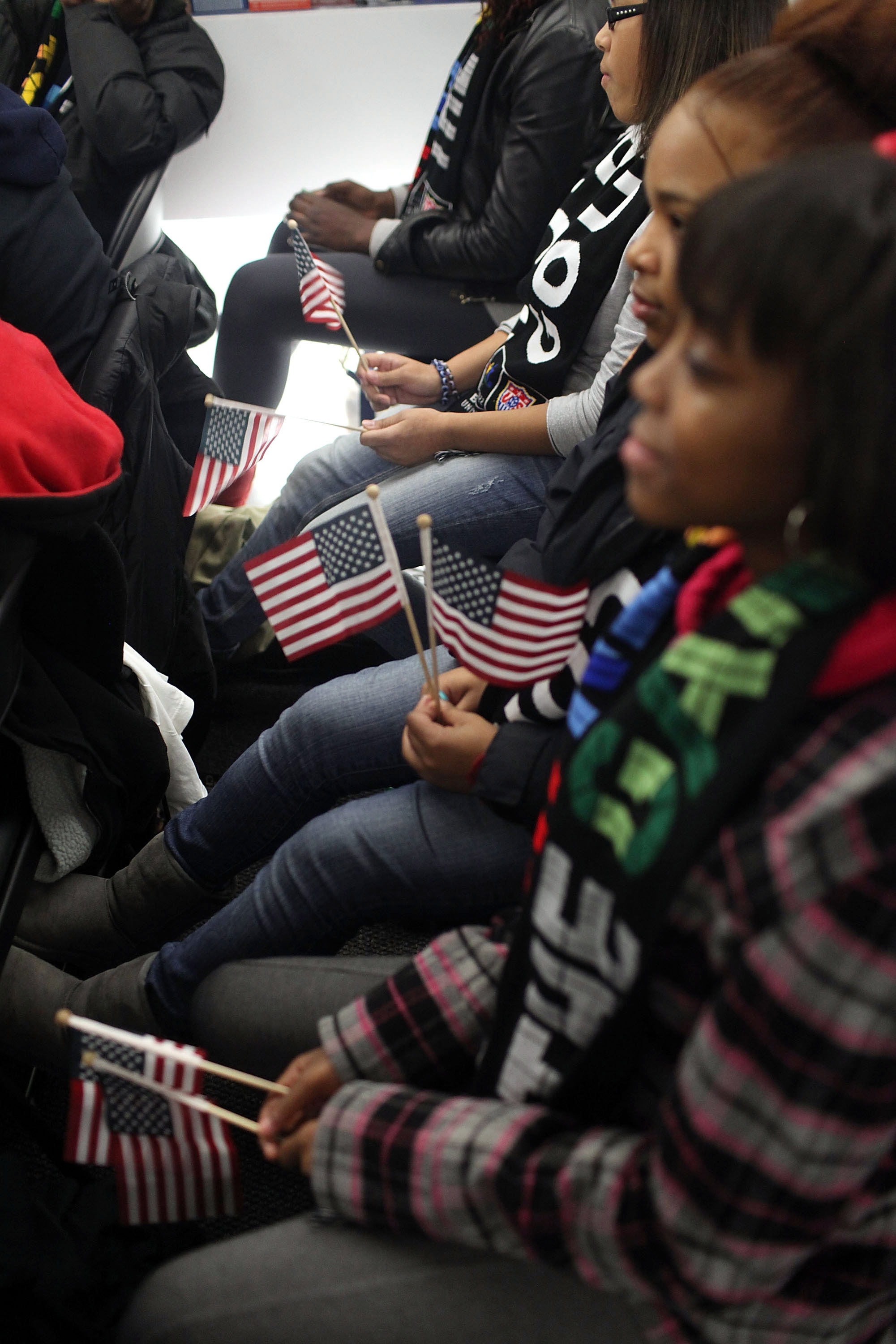 NEW YORK, NY - DECEMBER 02: Students at the Business of Sports School wait for the announcement of the winner of the bid to host the 2022 World Cup on December 2, 2010 in New York City. While the USA was thought to be a front runner, Qatar won the bid. Ru