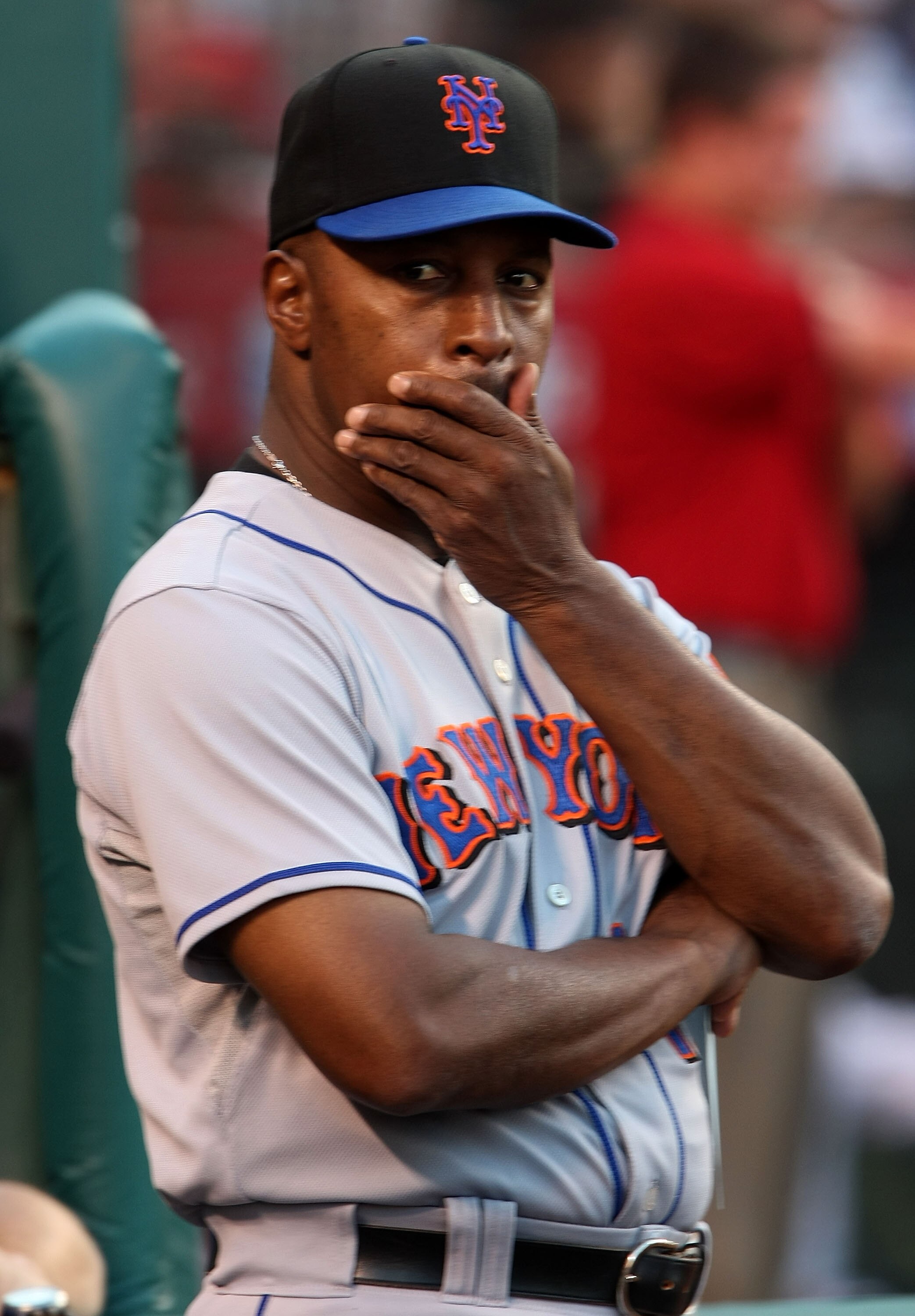ANAHEIM, CA - JUNE 16:  Manager Willie Randolph of the New York Mets stands in the dugout before the game with the Los Angeles Angels of Anaheim on June 16, 2008 at Angel Stadium in Anaheim, California.  (Photo by Stephen Dunn/Getty Images)